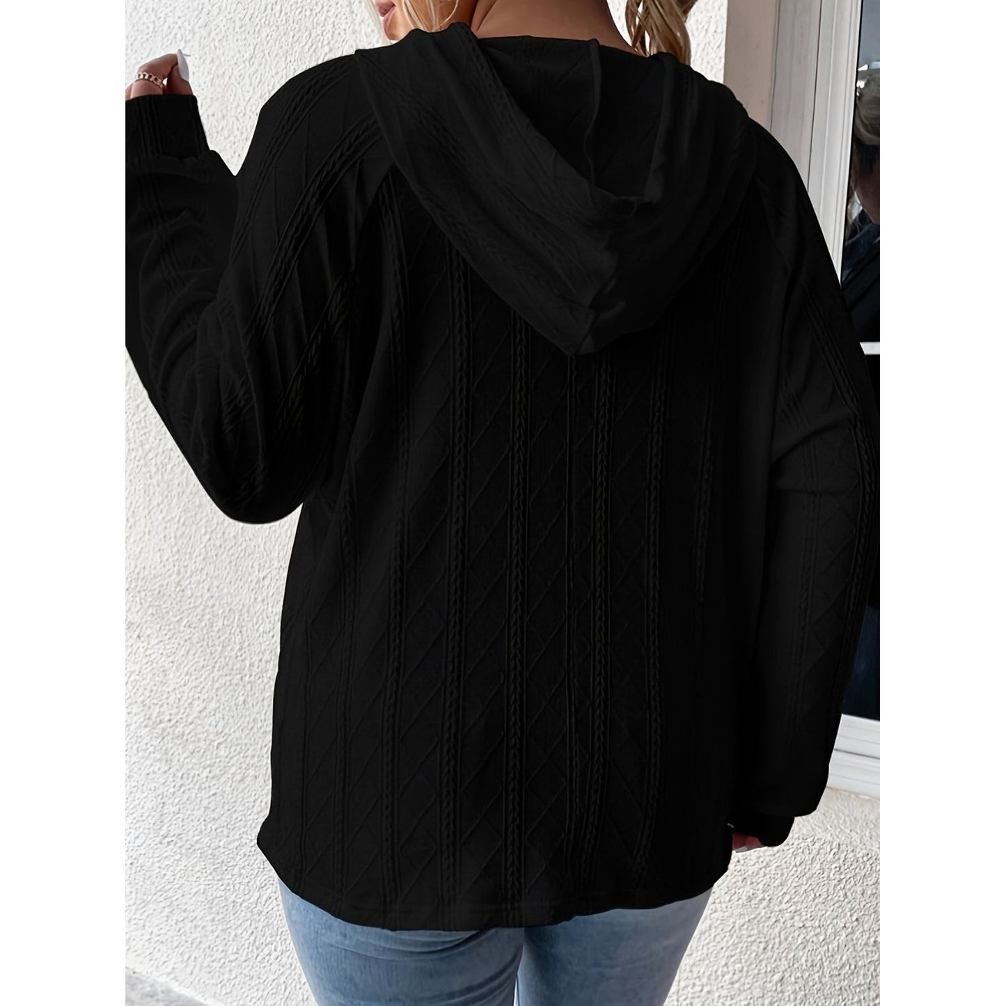 Full Size Drawstring Long Sleeve Hoodie