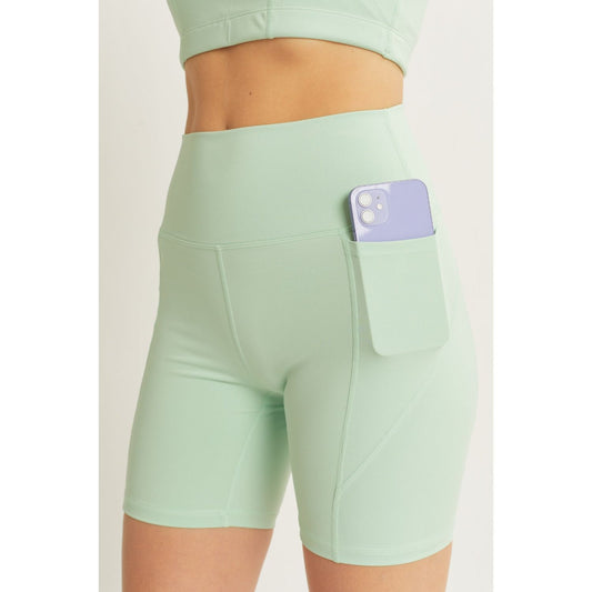 Love Tree High Waist Seam Detail Active Shorts