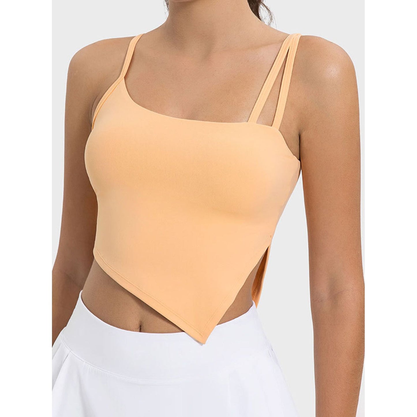 Slit Asymmetrical Neck Active Cami