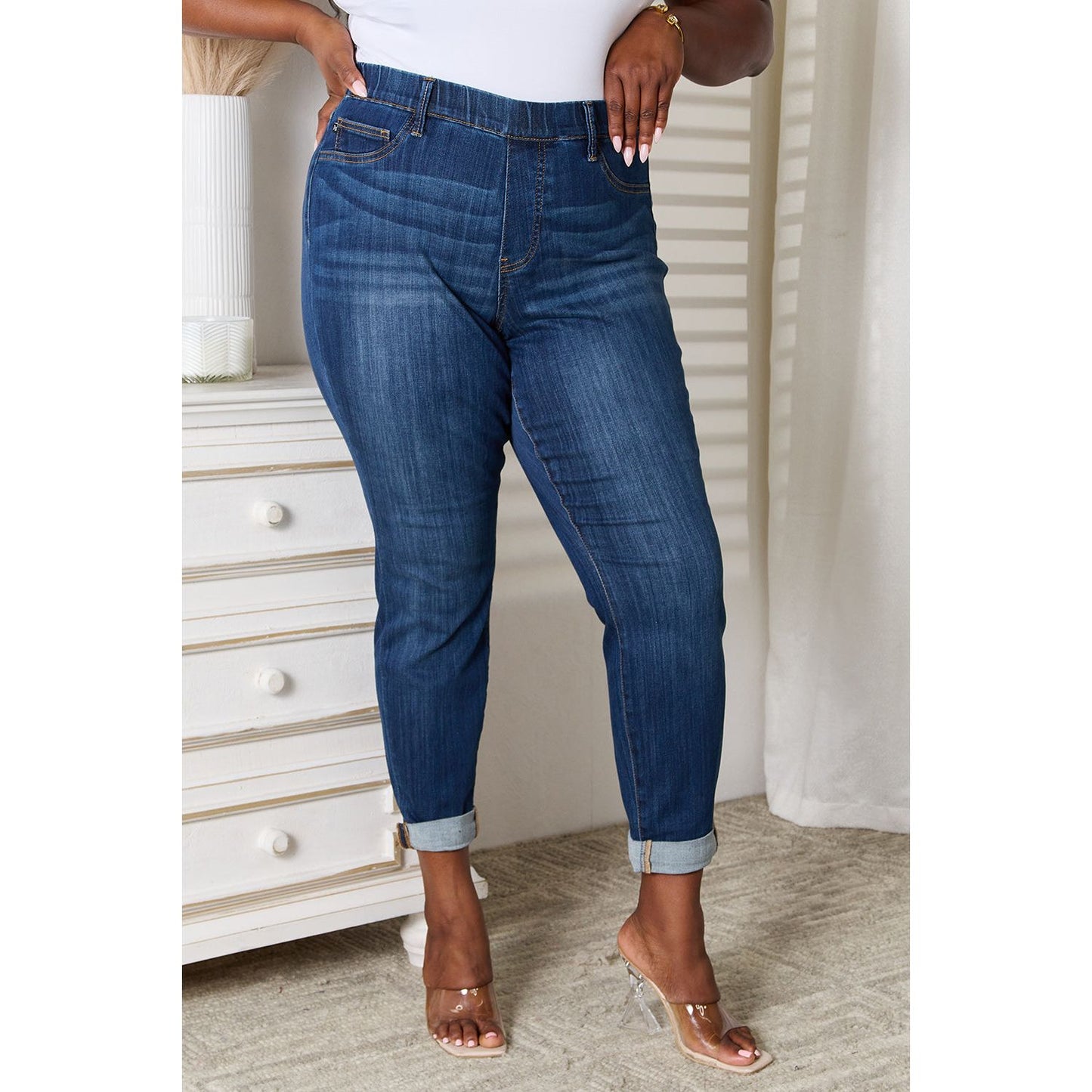 Judy Blue Full Size Skinny Cropped Jeans