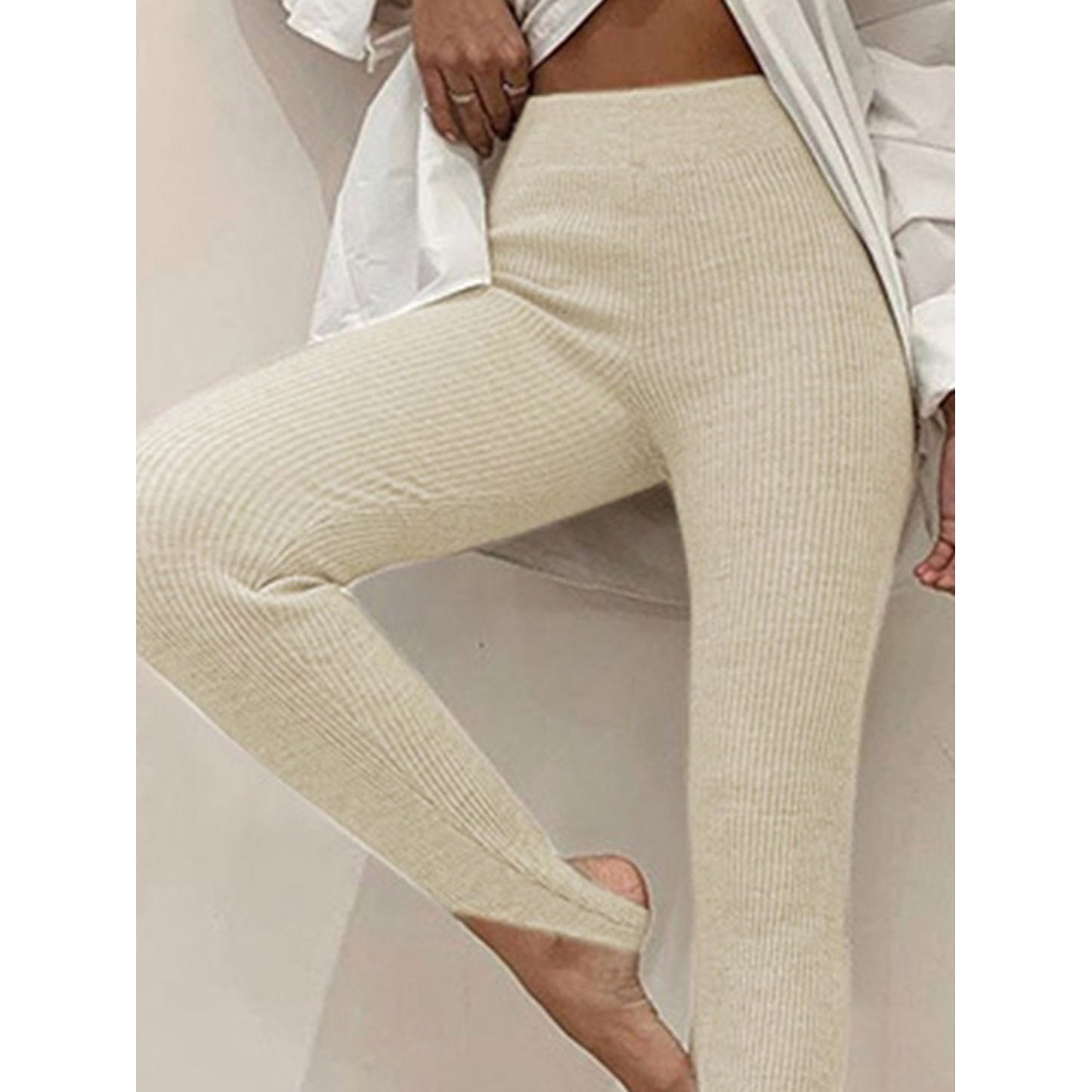 Ribbed Mid Waist Leggings