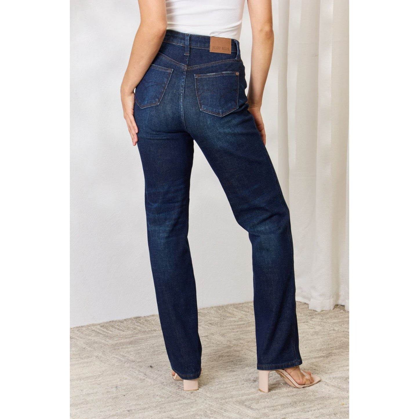 Judy Blue Full Size Button-Fly Straight Jeans