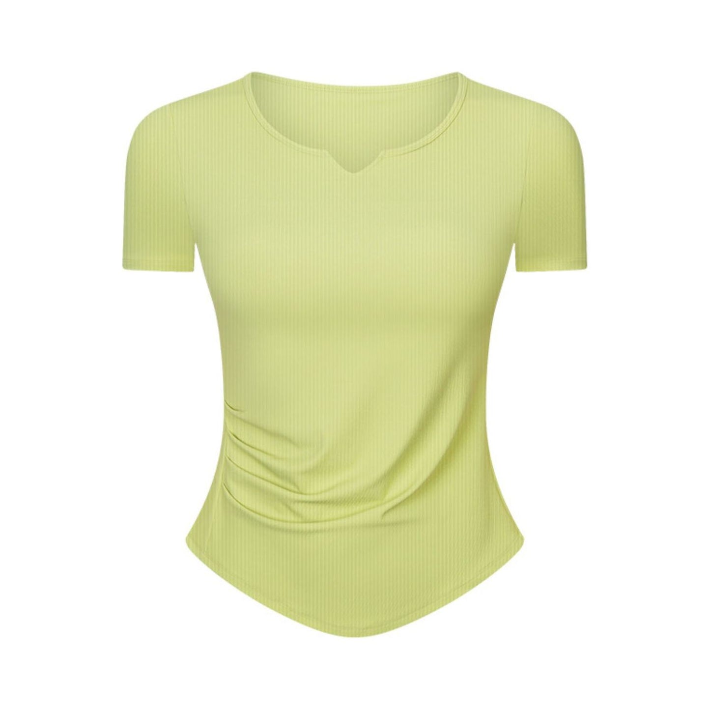 Notched Short Sleeve Active T-Shirt