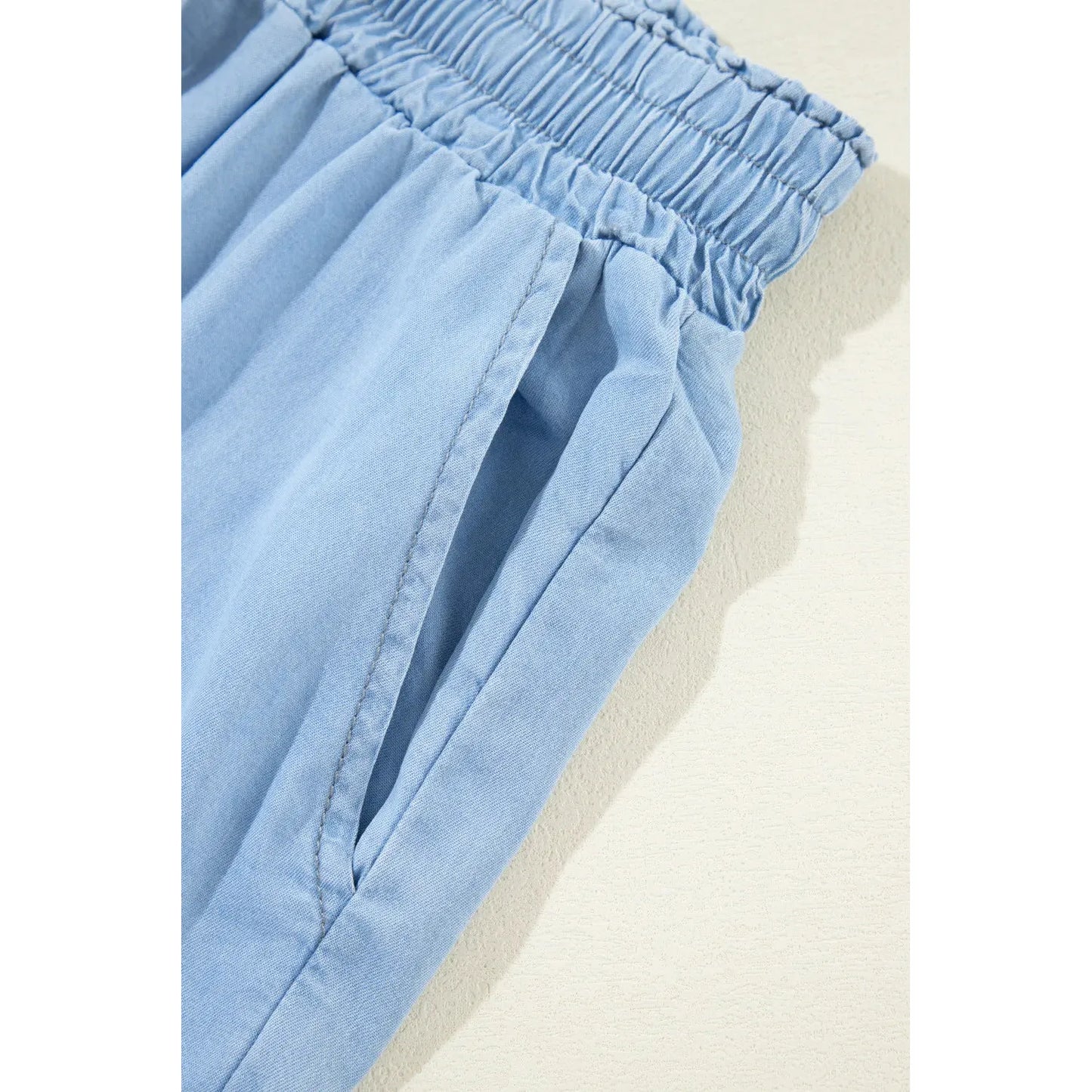 Drawstring Wide Leg Jeans