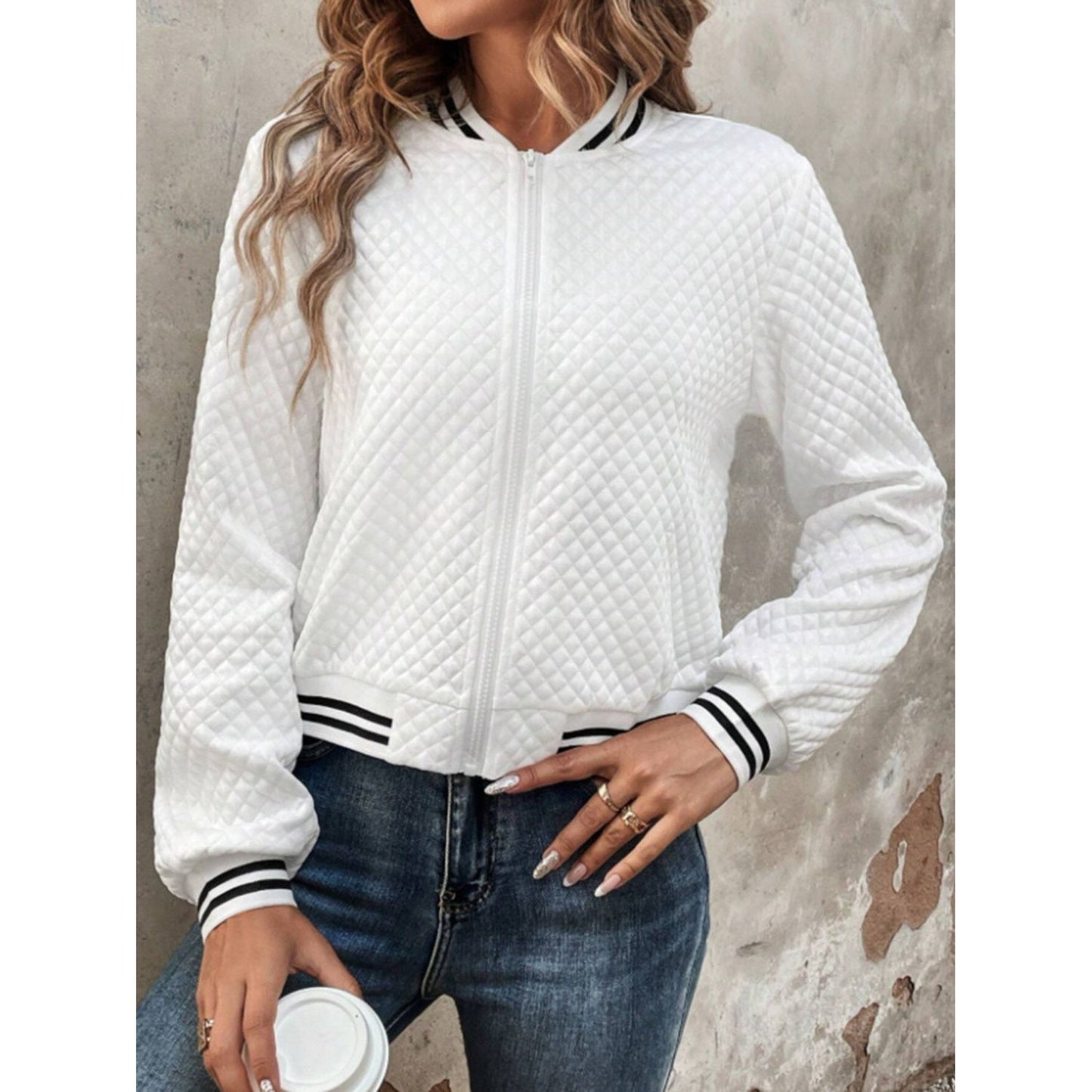 Zip Up Long Sleeve Jacket