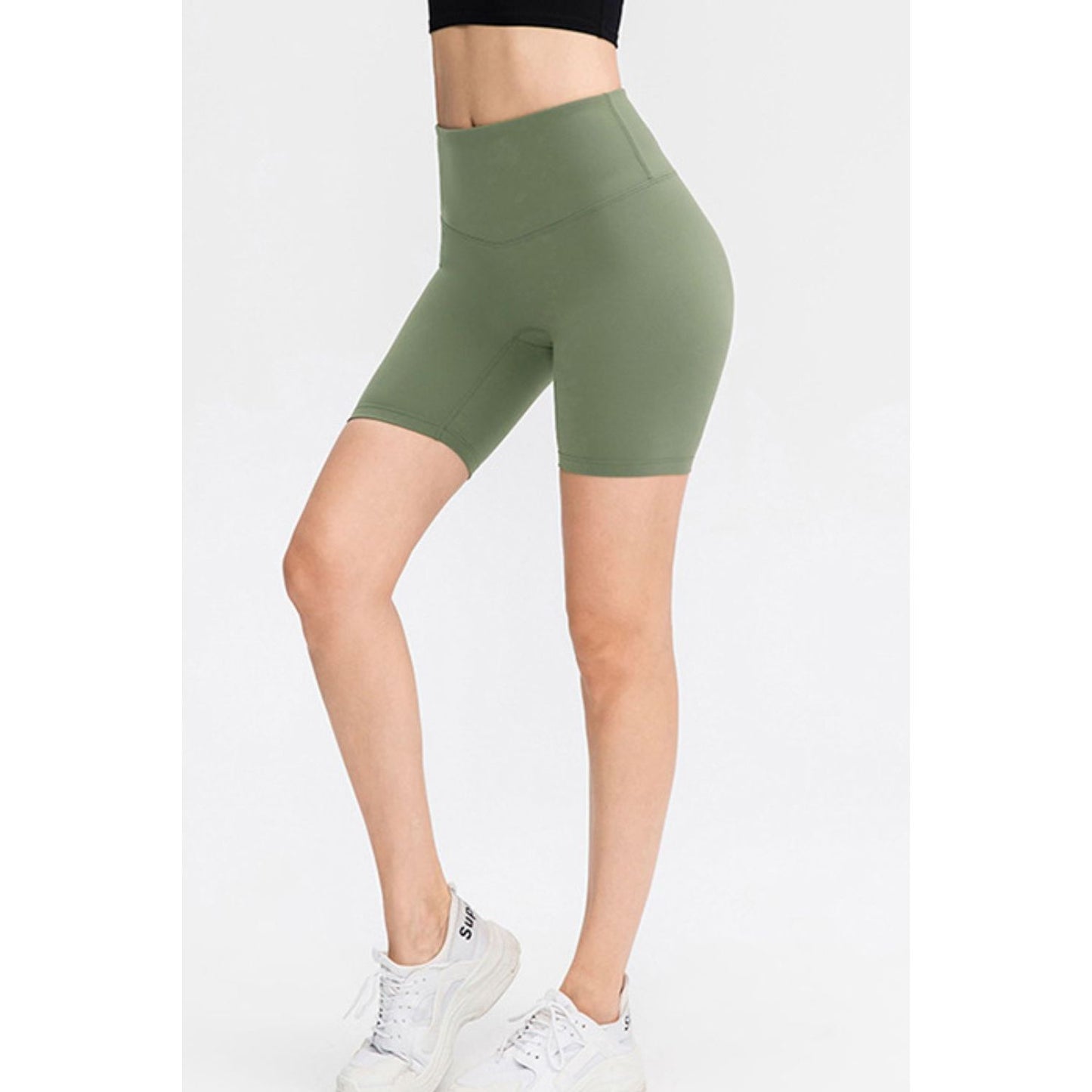 Slim Fit Wide Waistband Sports Shorts