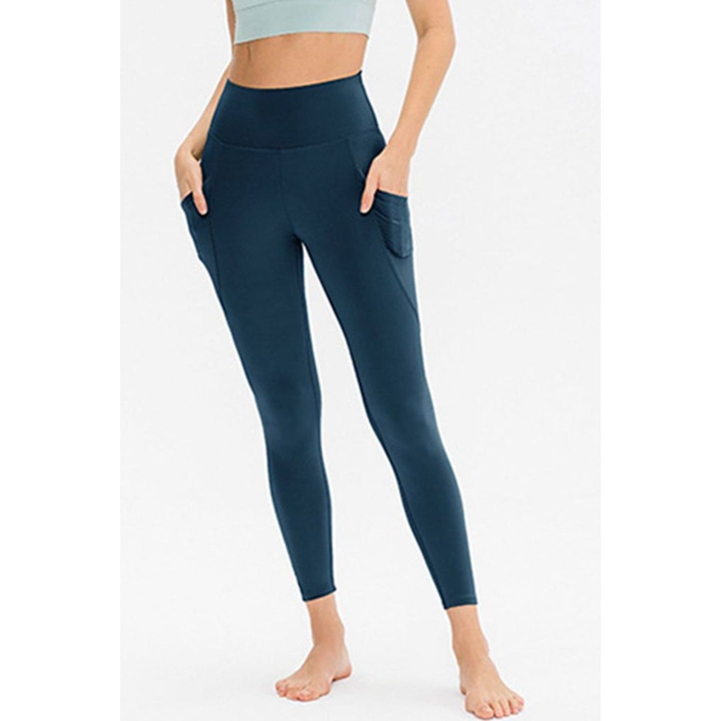 Slim Fit Long Active Leggings with Pockets