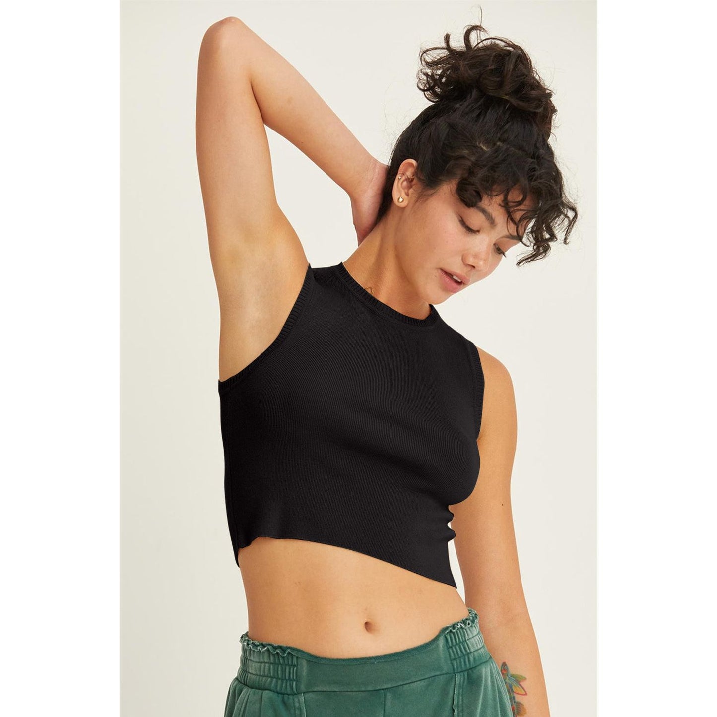 HYFVE Ribbed Knit Cropped Tank