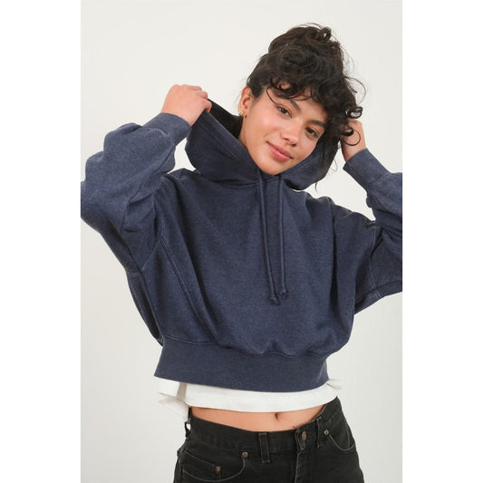 HYFVE Drop Shoulder Cropped Hoodie