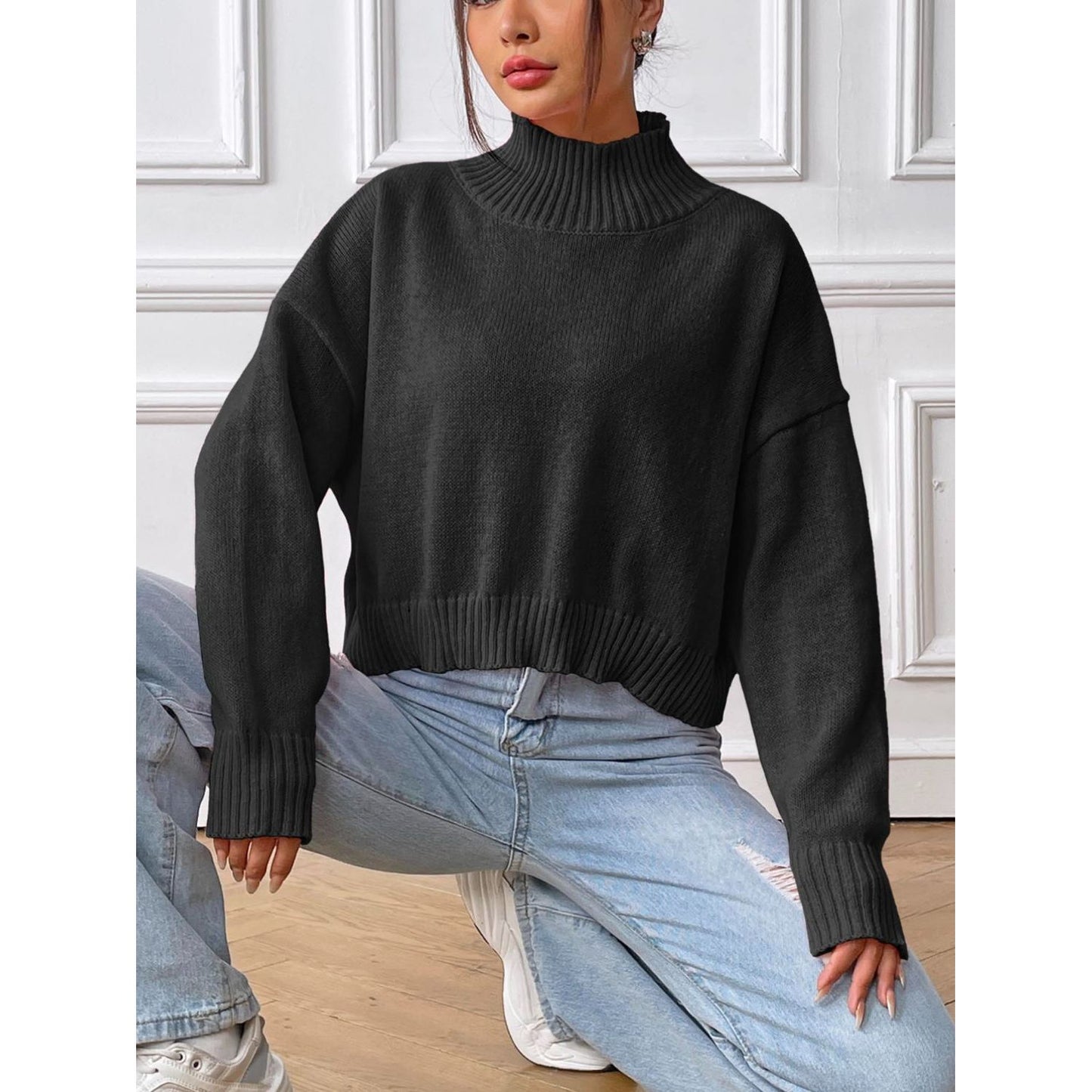 Turtleneck Long Sleeve Sweater