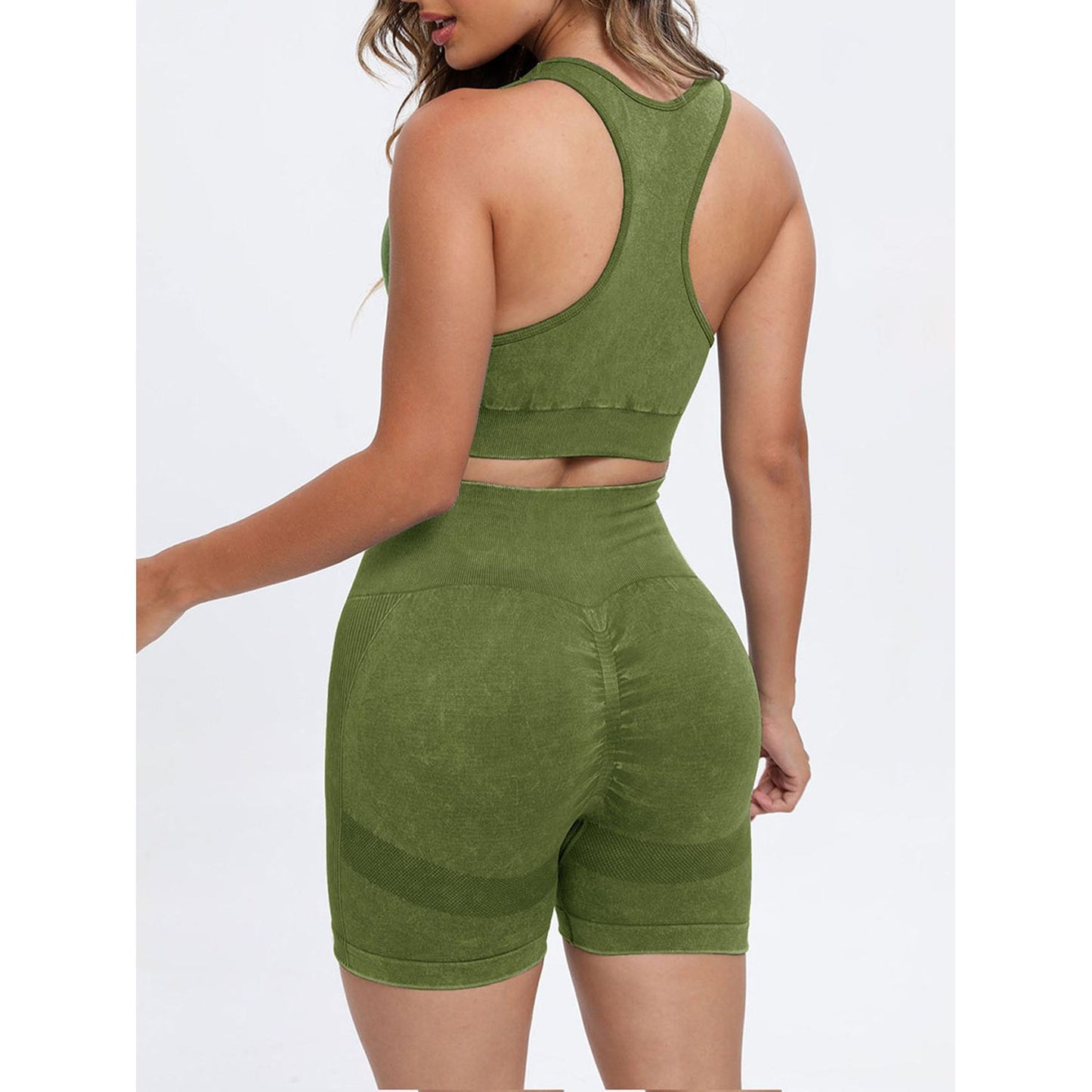 Scoop Neck Wide Strap Top and Shorts Active Set