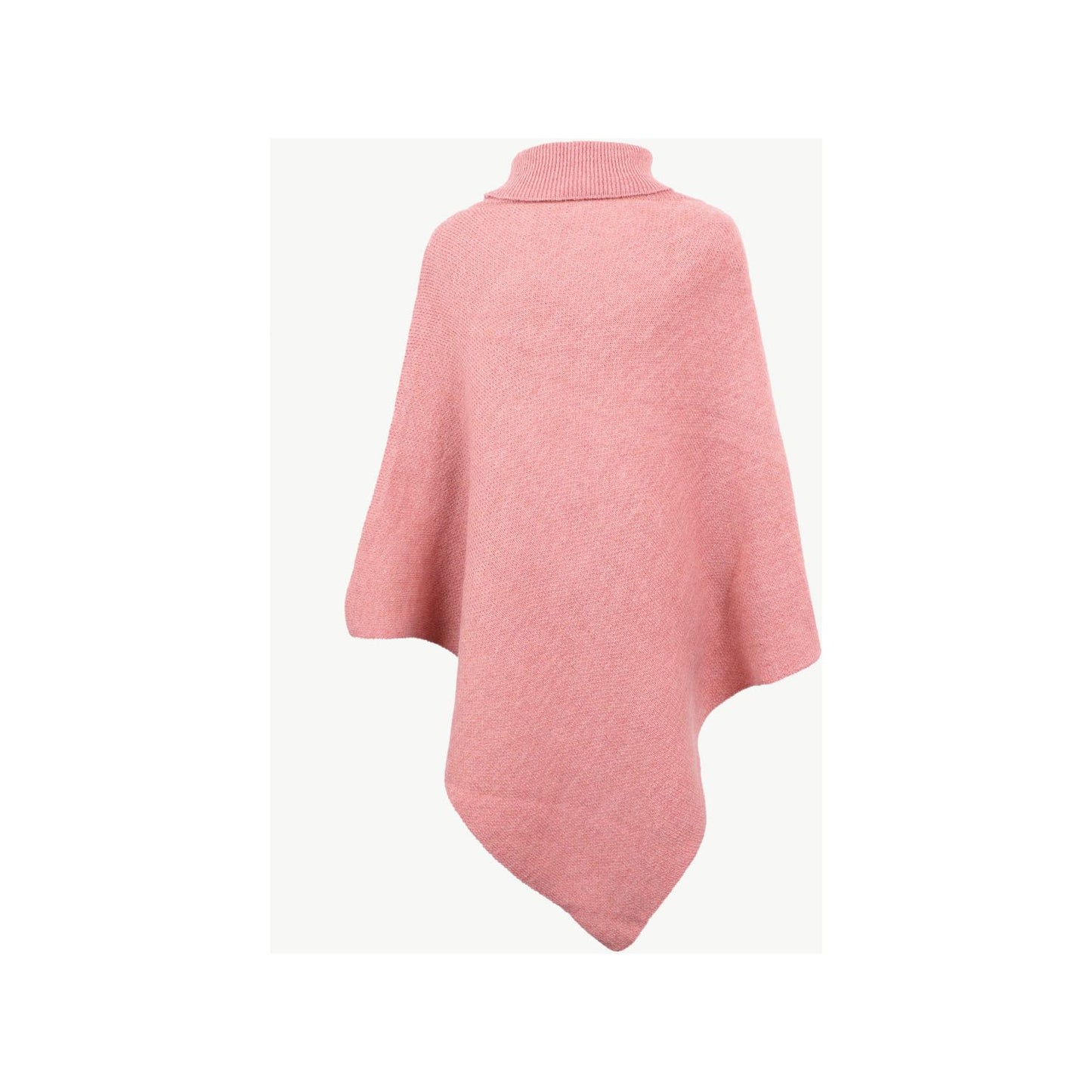 Turtleneck Buttoned Poncho