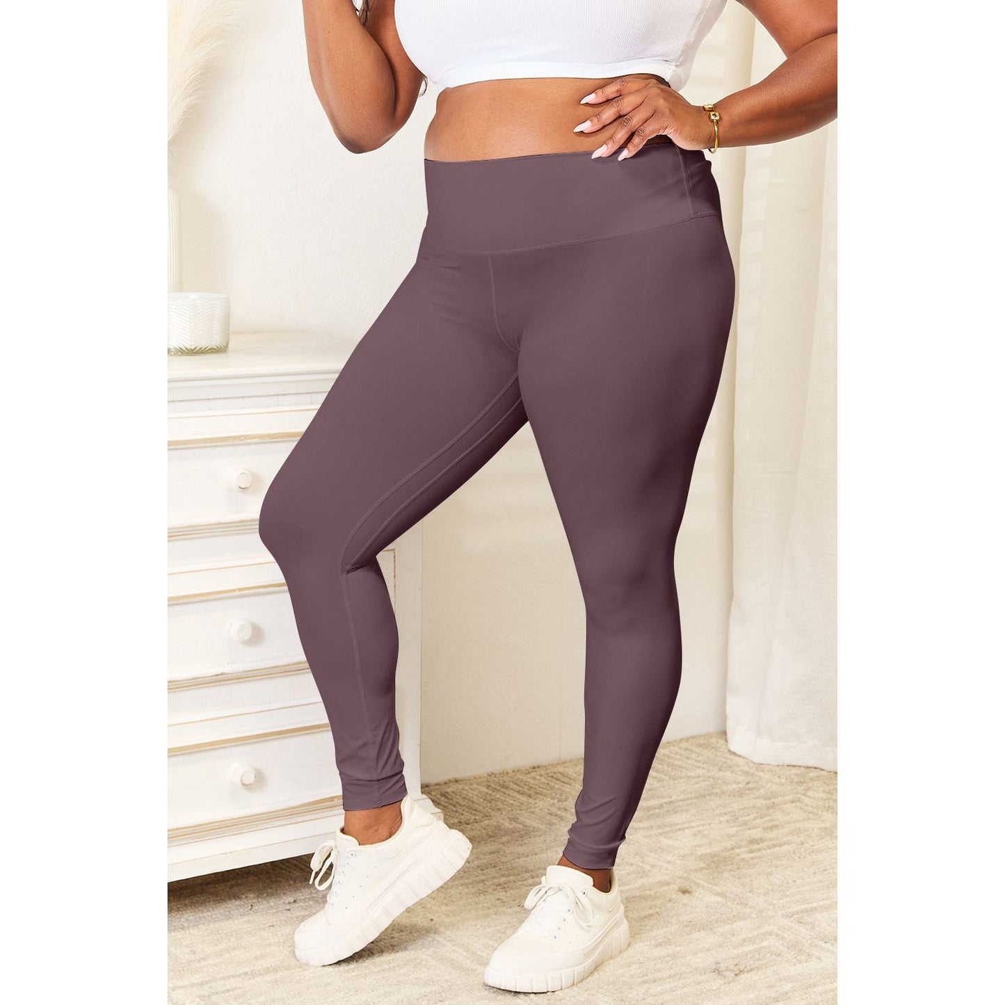 Double Take Wide Waistband Sports Leggings