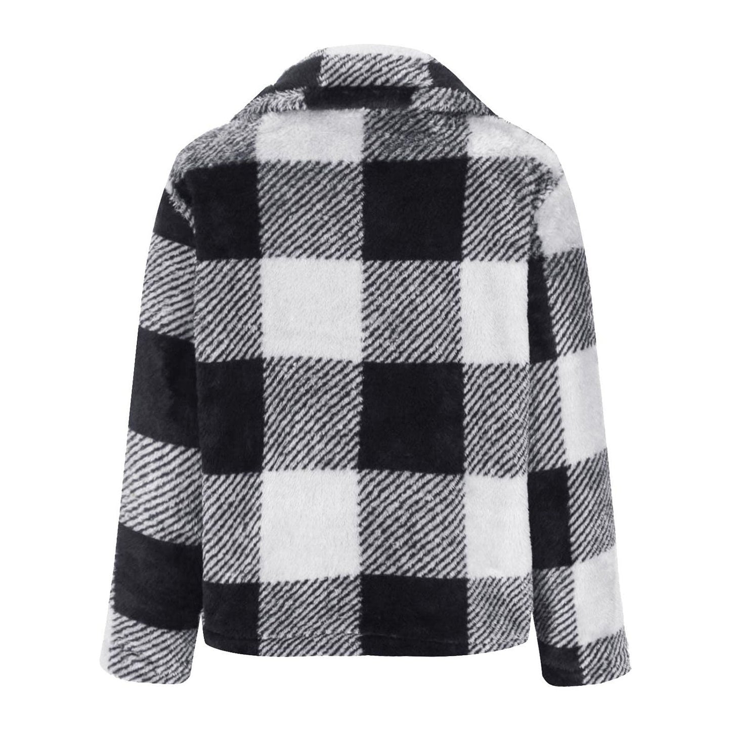 Full Size Plaid Zip Up Long Sleeve Jacket