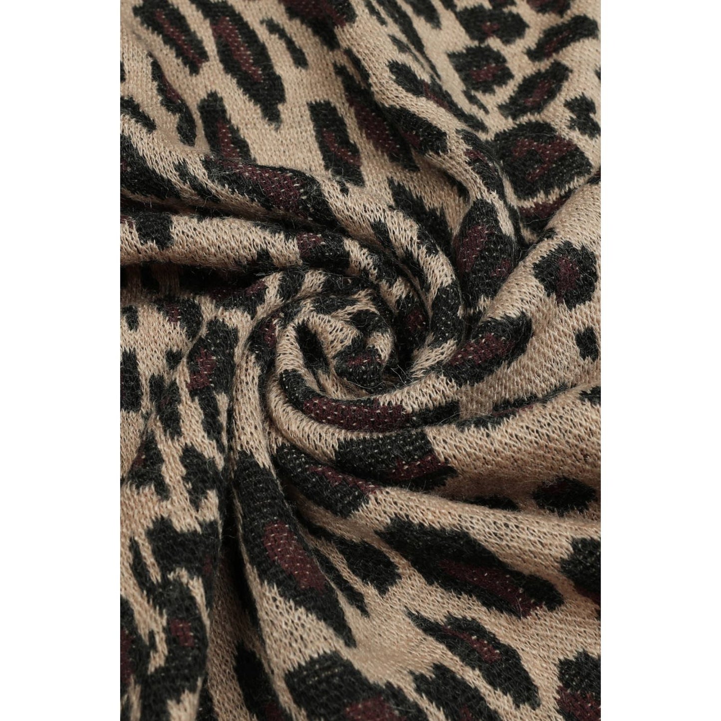 Leopard Open Front Poncho