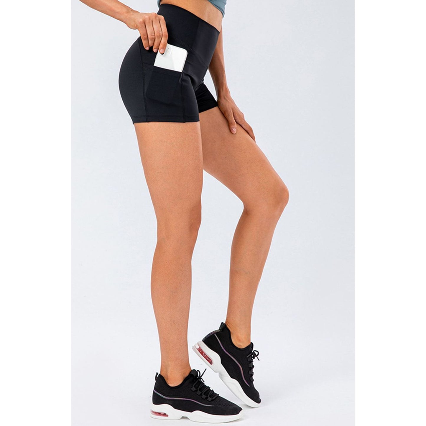 Slim Fit Wide Waistband Sports Shorts