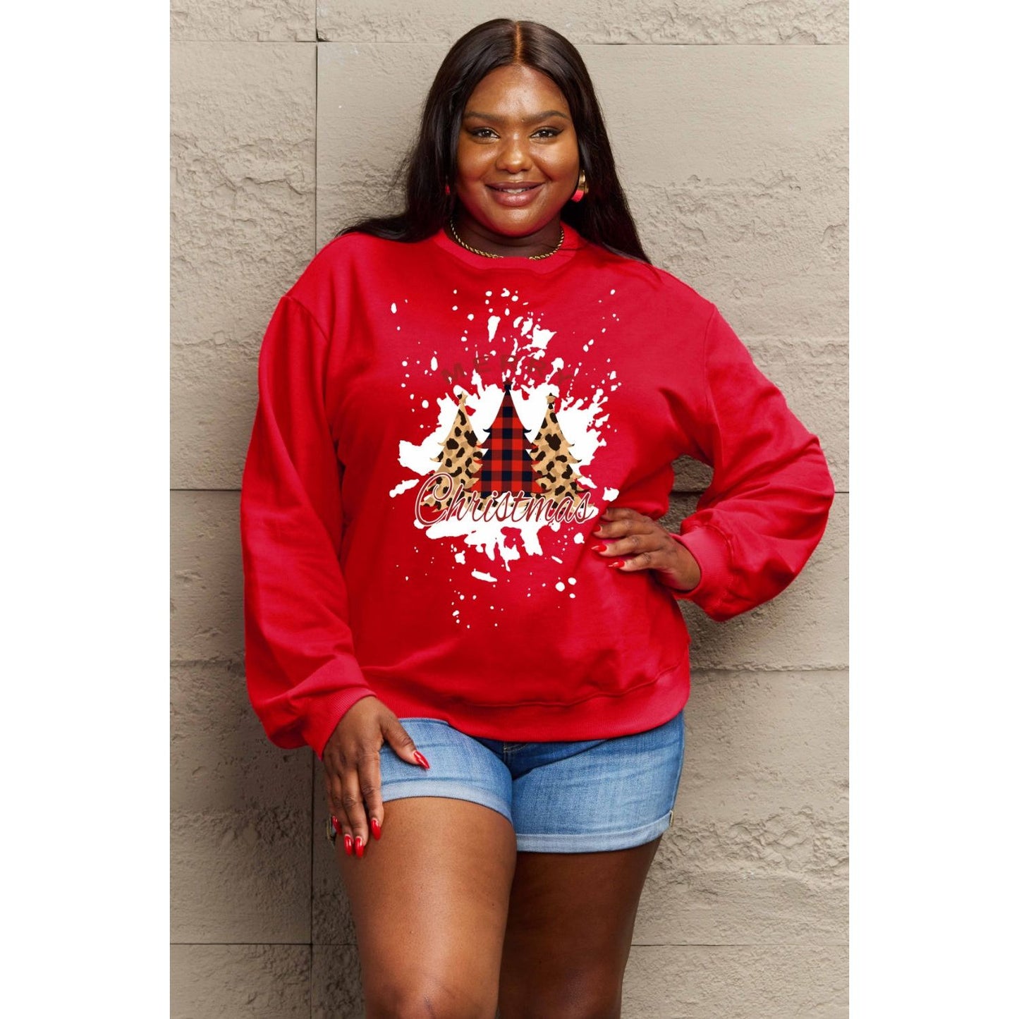 Simply Love Full Size MERRY CHRISTMAS Graphic Sweatshirt