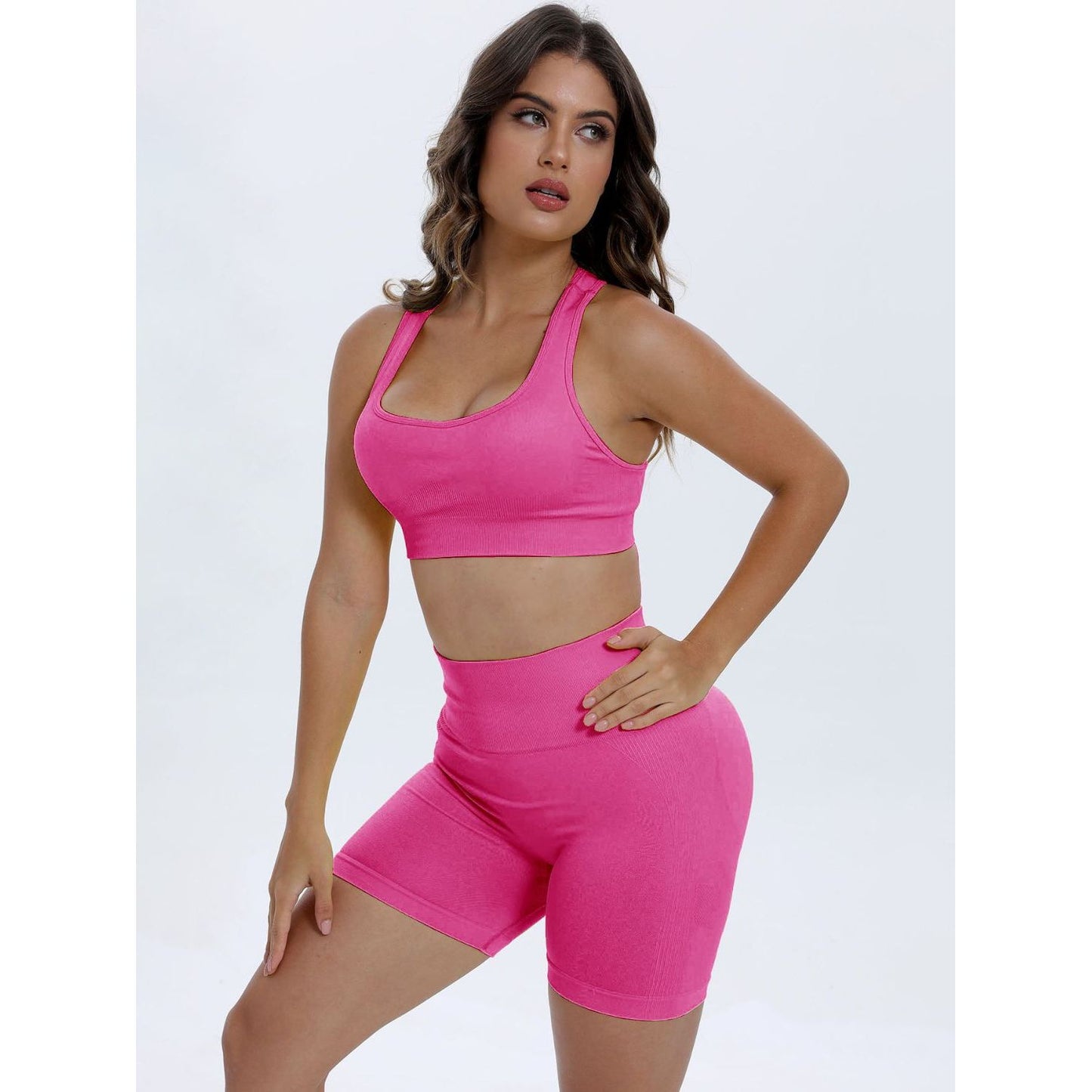 Scoop Neck Wide Strap Top and Shorts Active Set