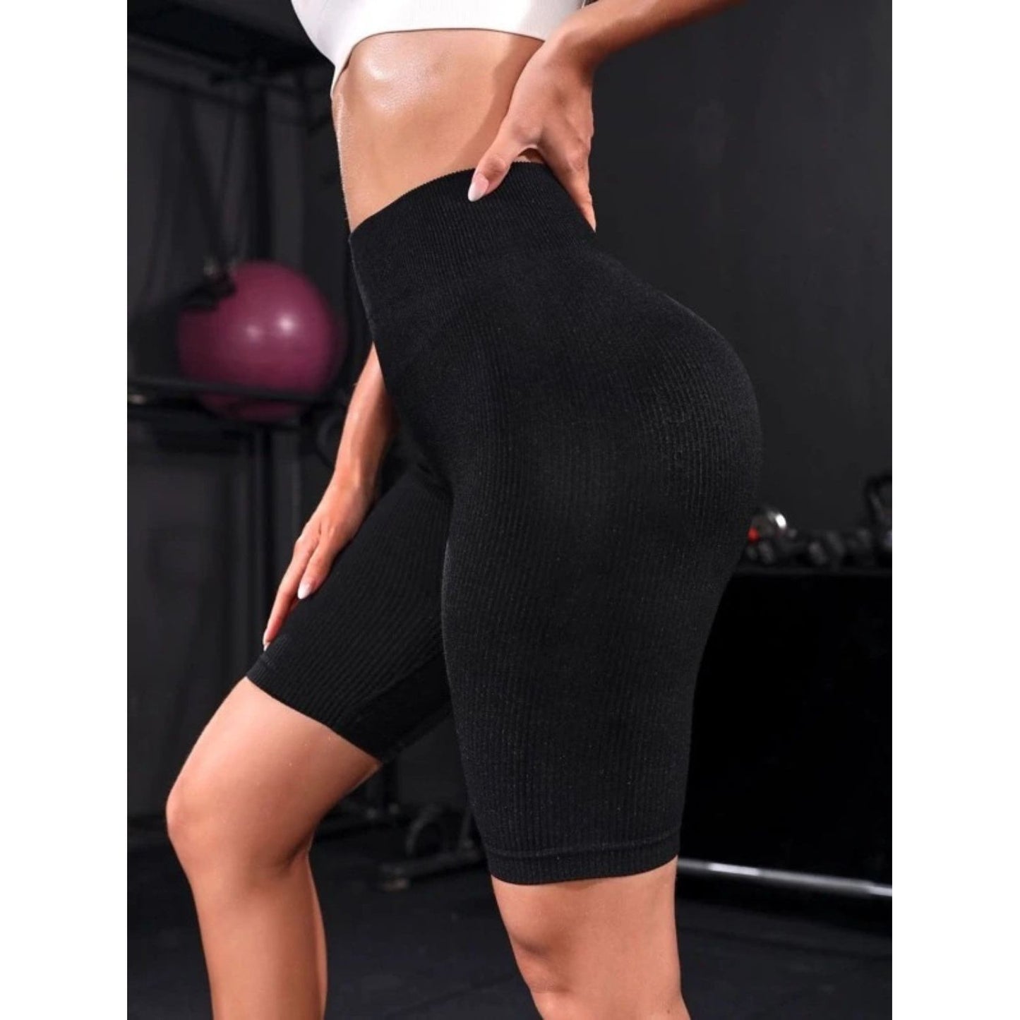 High Waist Active Shorts