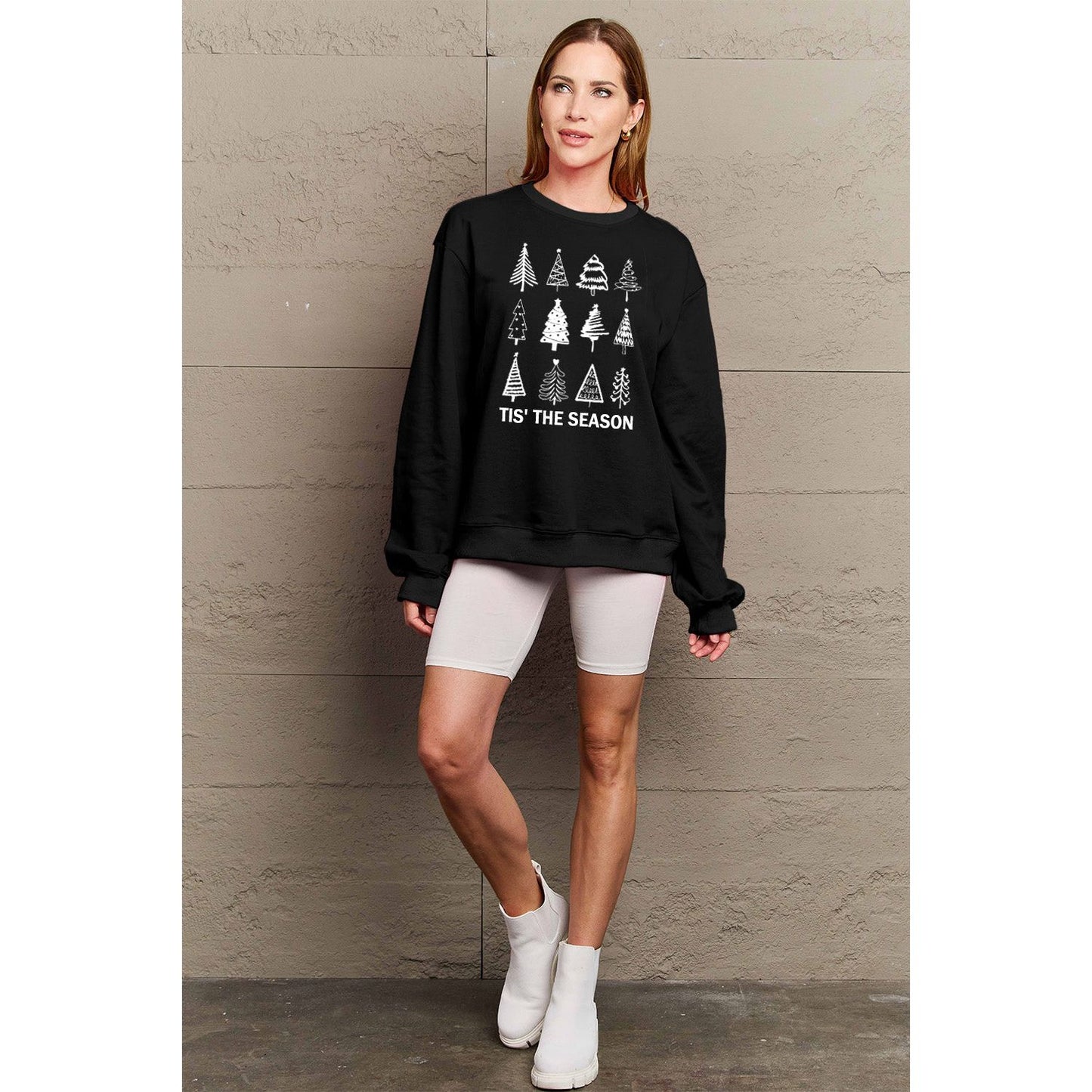 Simply Love Full Size Christmas Tree Graphic Sweatshirt