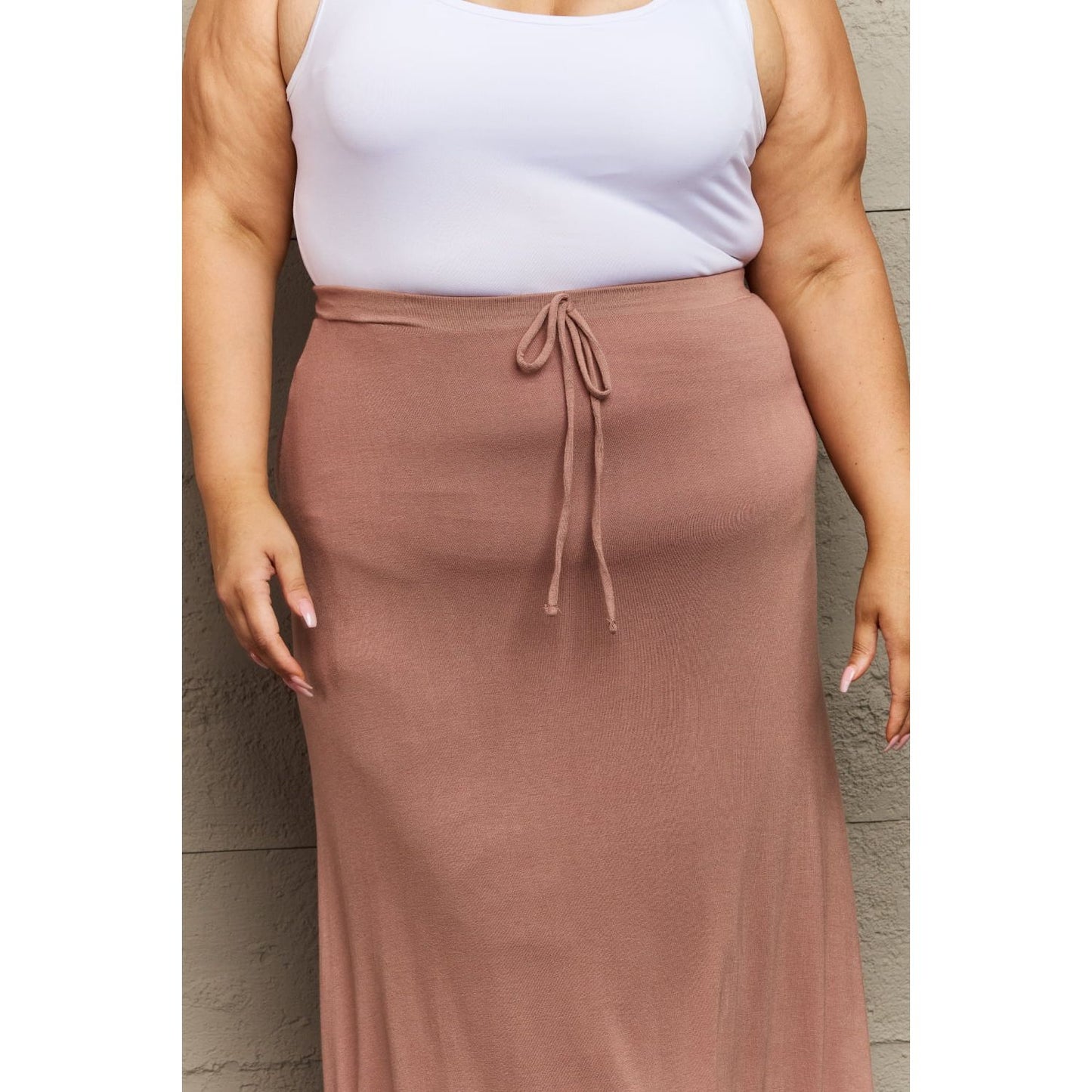 Culture Code For The Day Full Size Flare Maxi Skirt in Chocolate