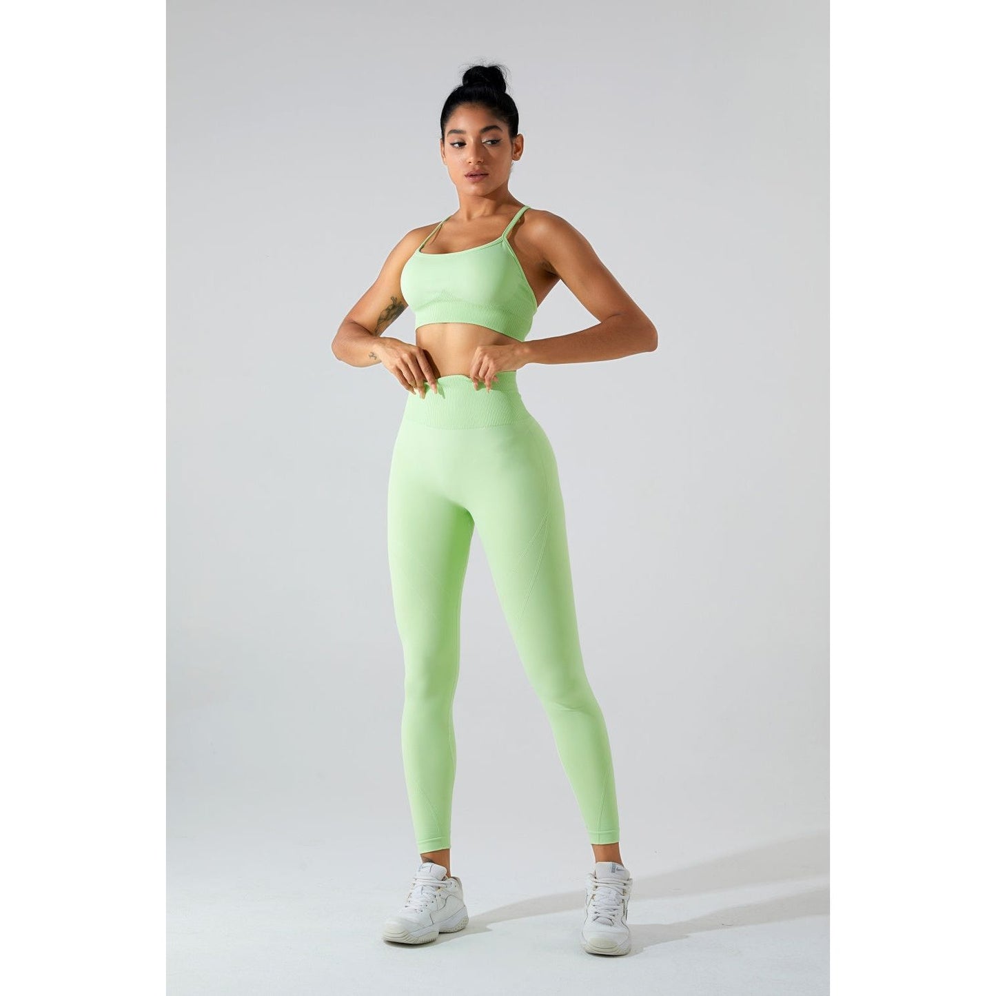 Crisscross Scoop Neck Top and High Waist Pants Active Set