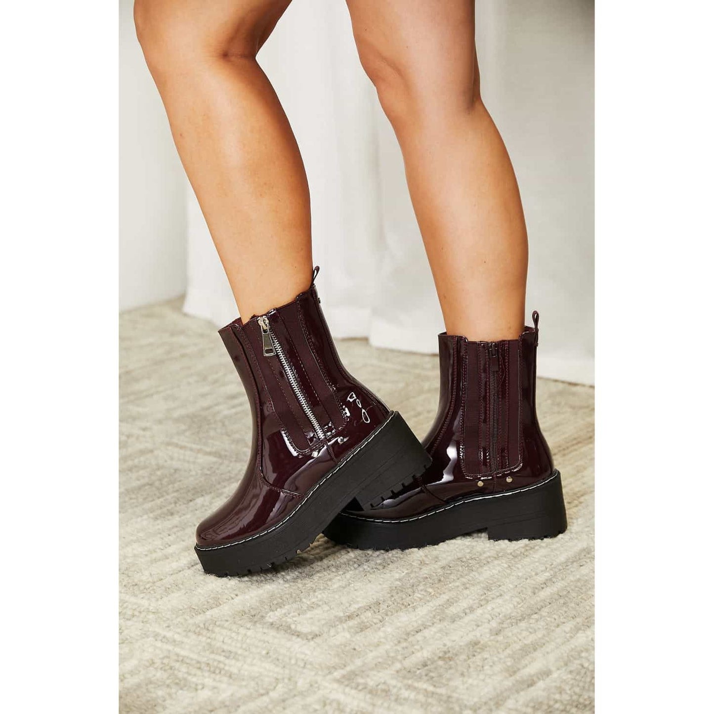 Forever Link Side Zip Platform Boots