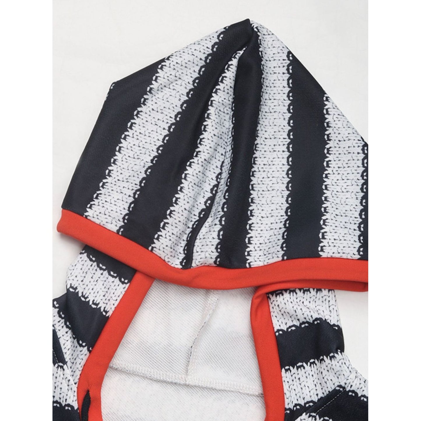 Perfee Contrast Striped Long Sleeve Hoodie