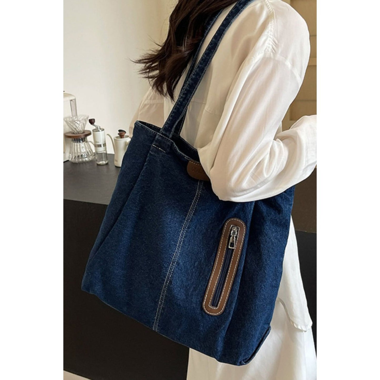 Medium Denim Tote Bag