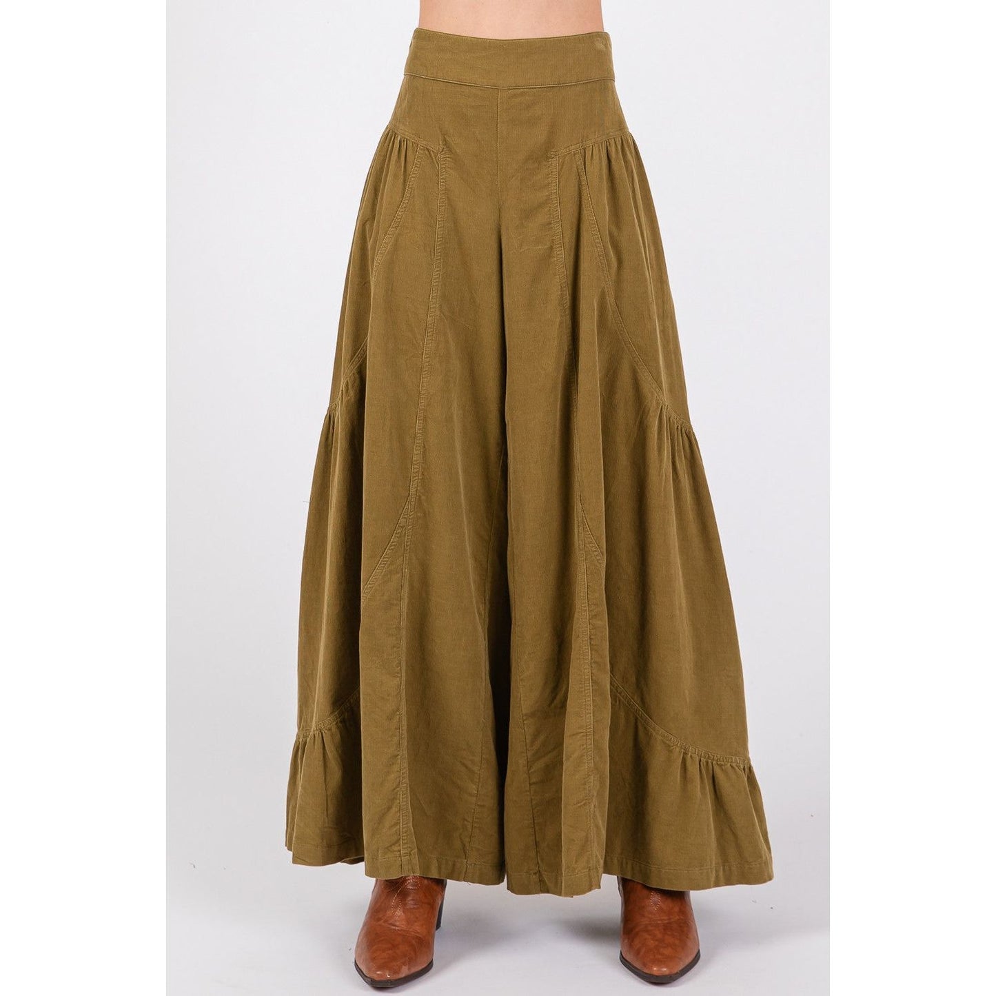 SAGE + FIG High Rise Corduroy Wide Leg Pants