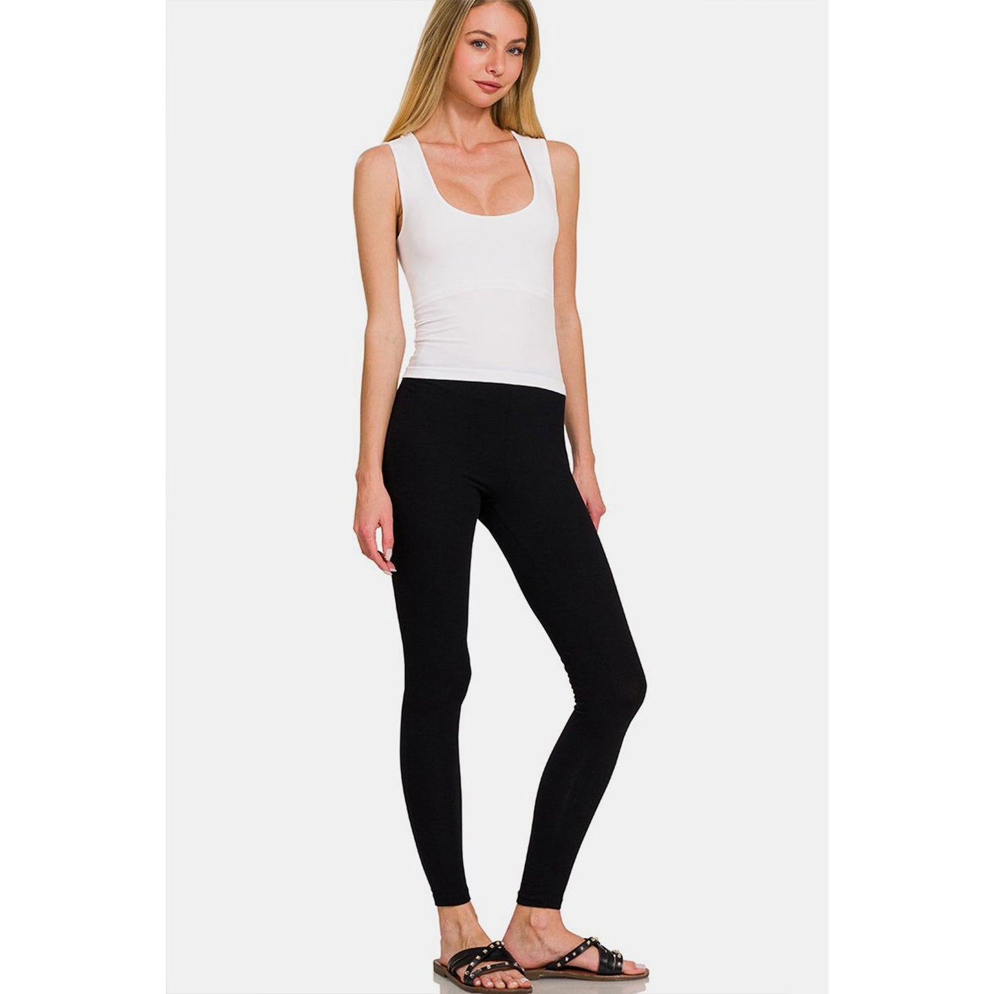 Zenana Cropped Padded Seamless Tank