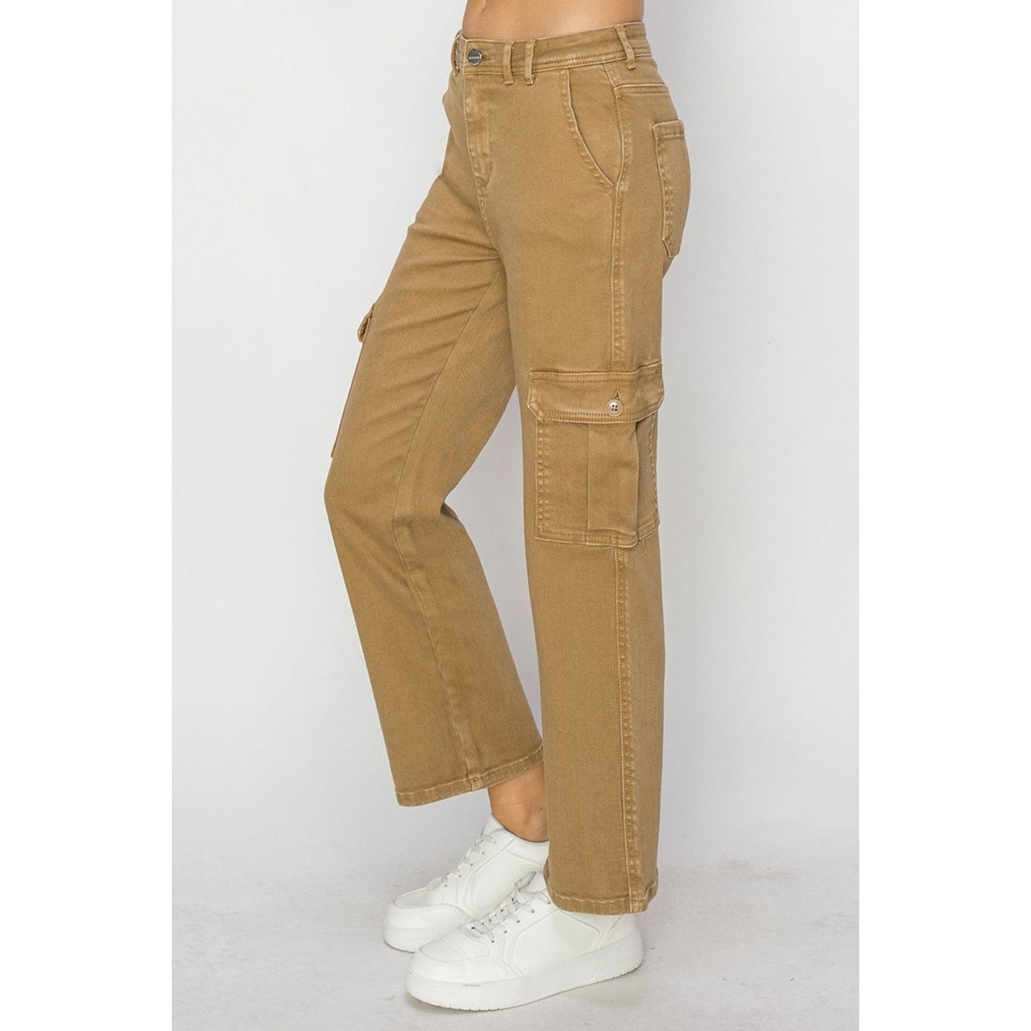 Risen Full Size High Rise Cargo Jeans