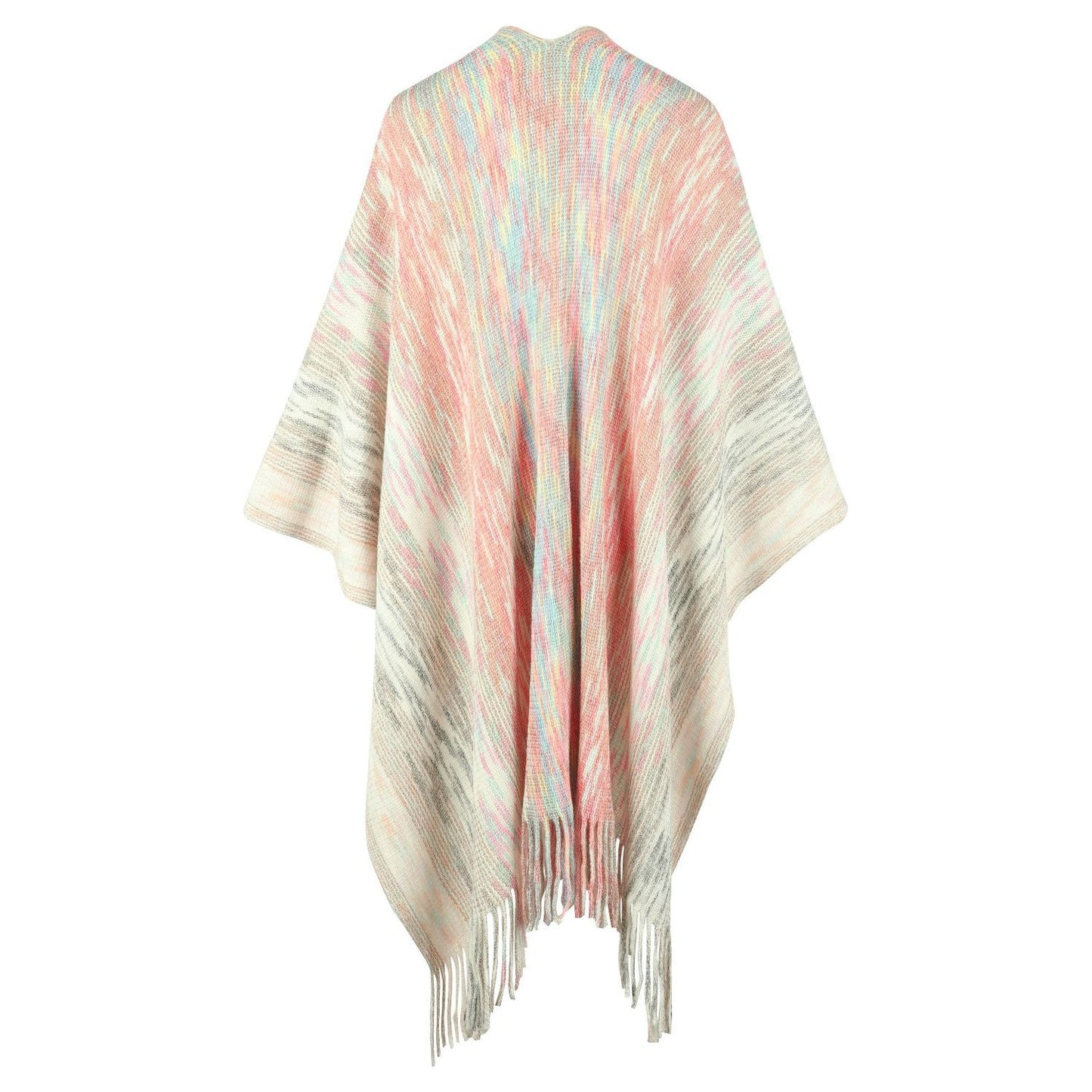 Heathered Fringe Hem Poncho