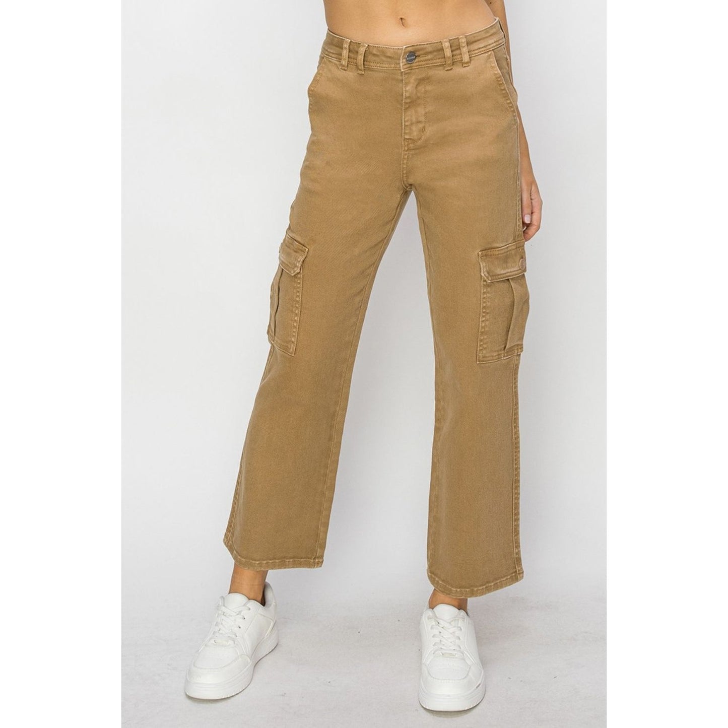 Risen Full Size High Rise Cargo Jeans