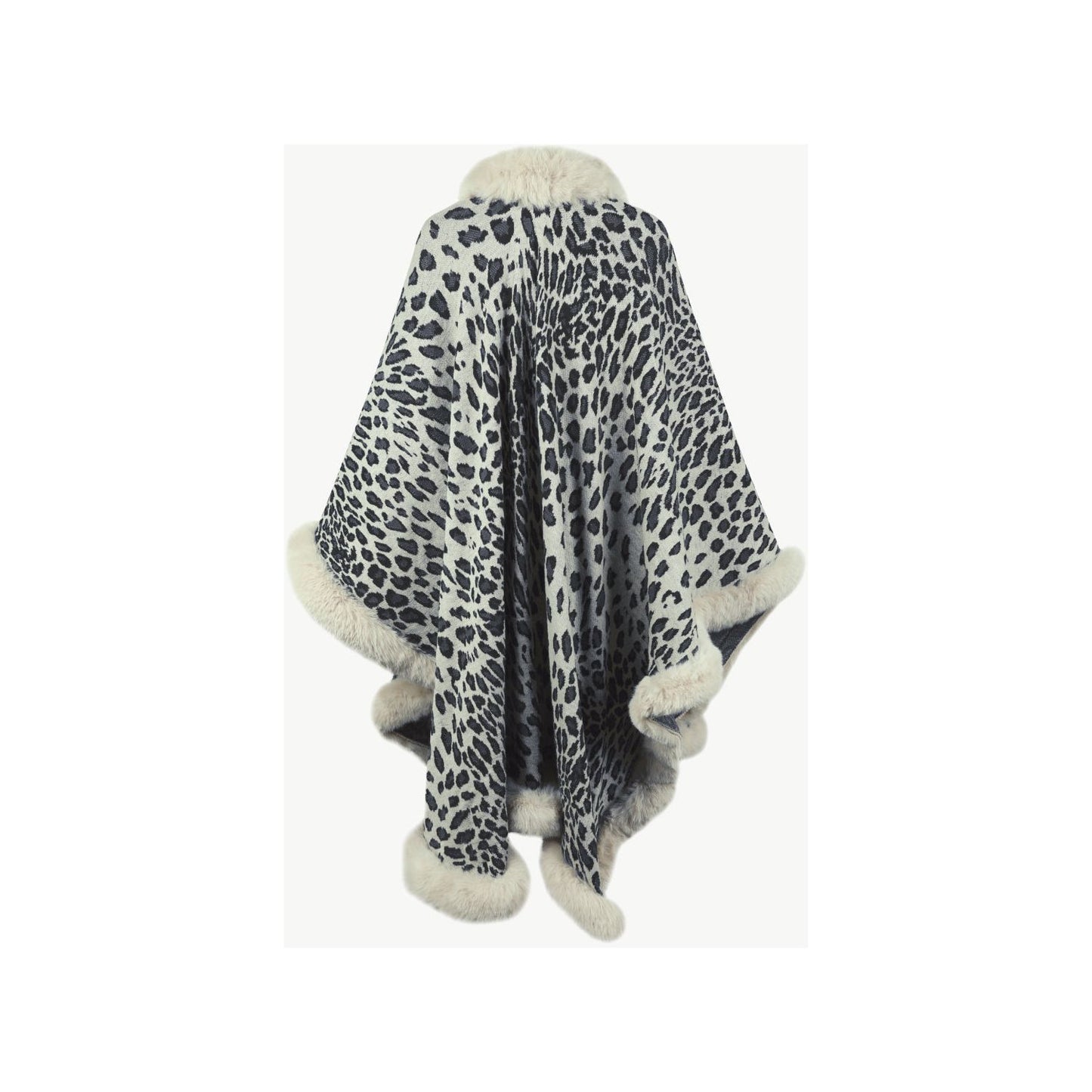 Leopard Open Front Poncho