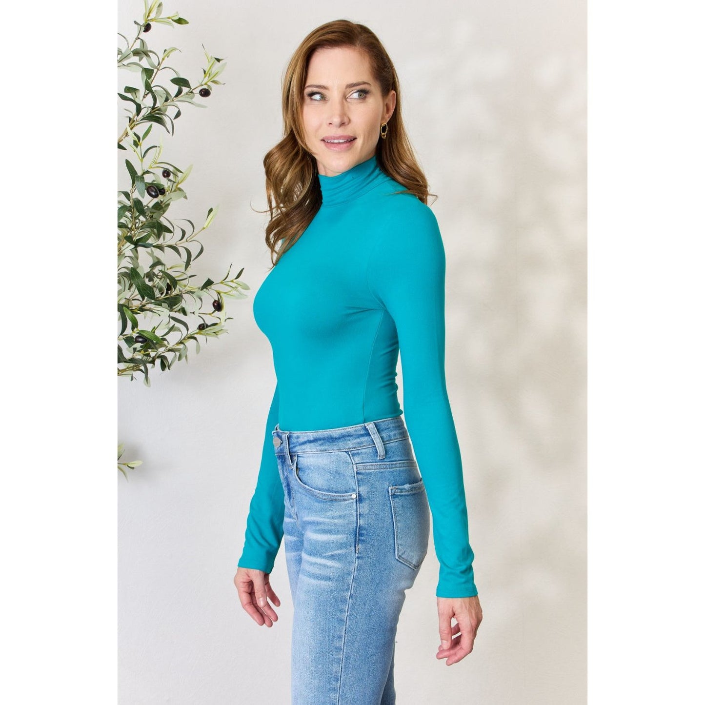 Zenana Turtleneck Long Sleeve Bodysuit