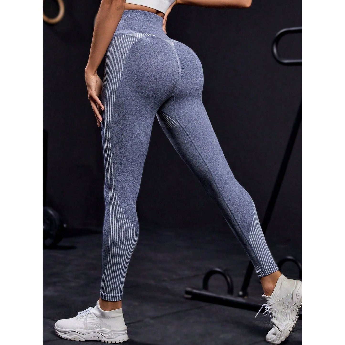 Striped High Waist Active Pants