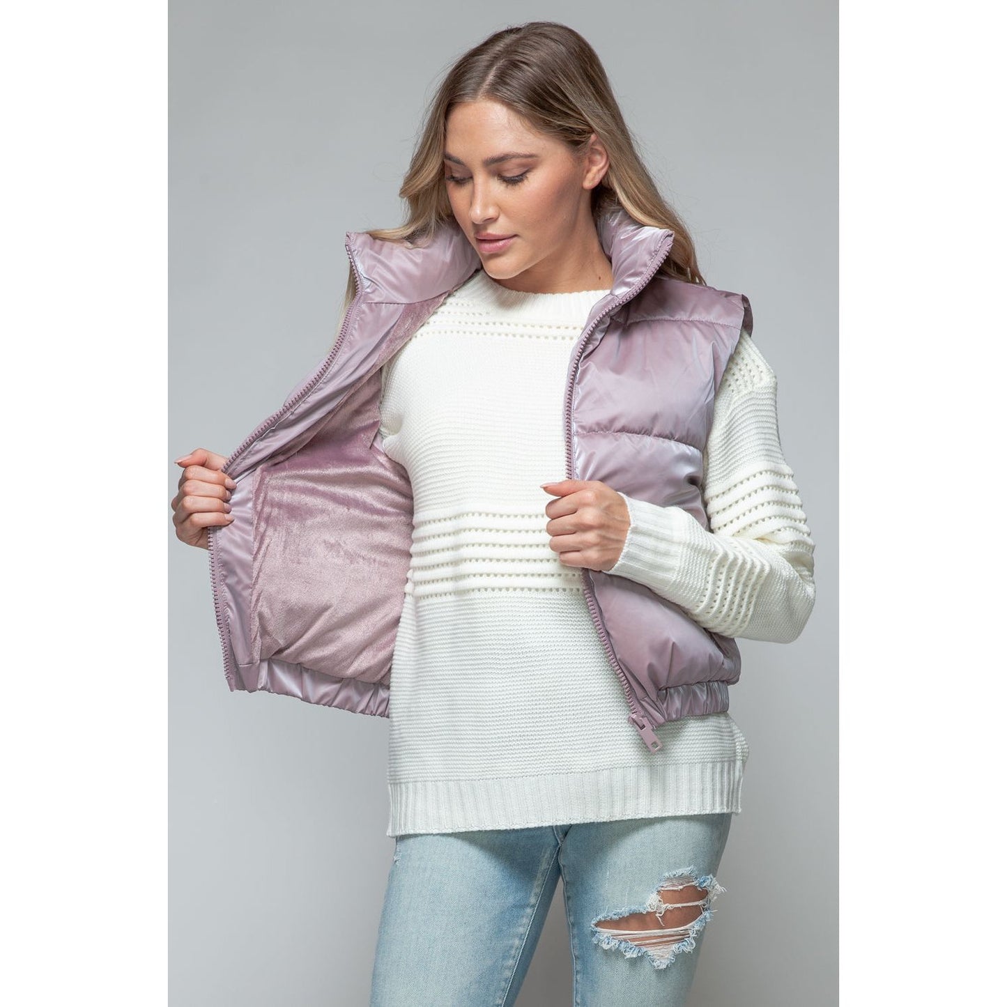 Snobbish Fine Fur Lining Quilted Vest