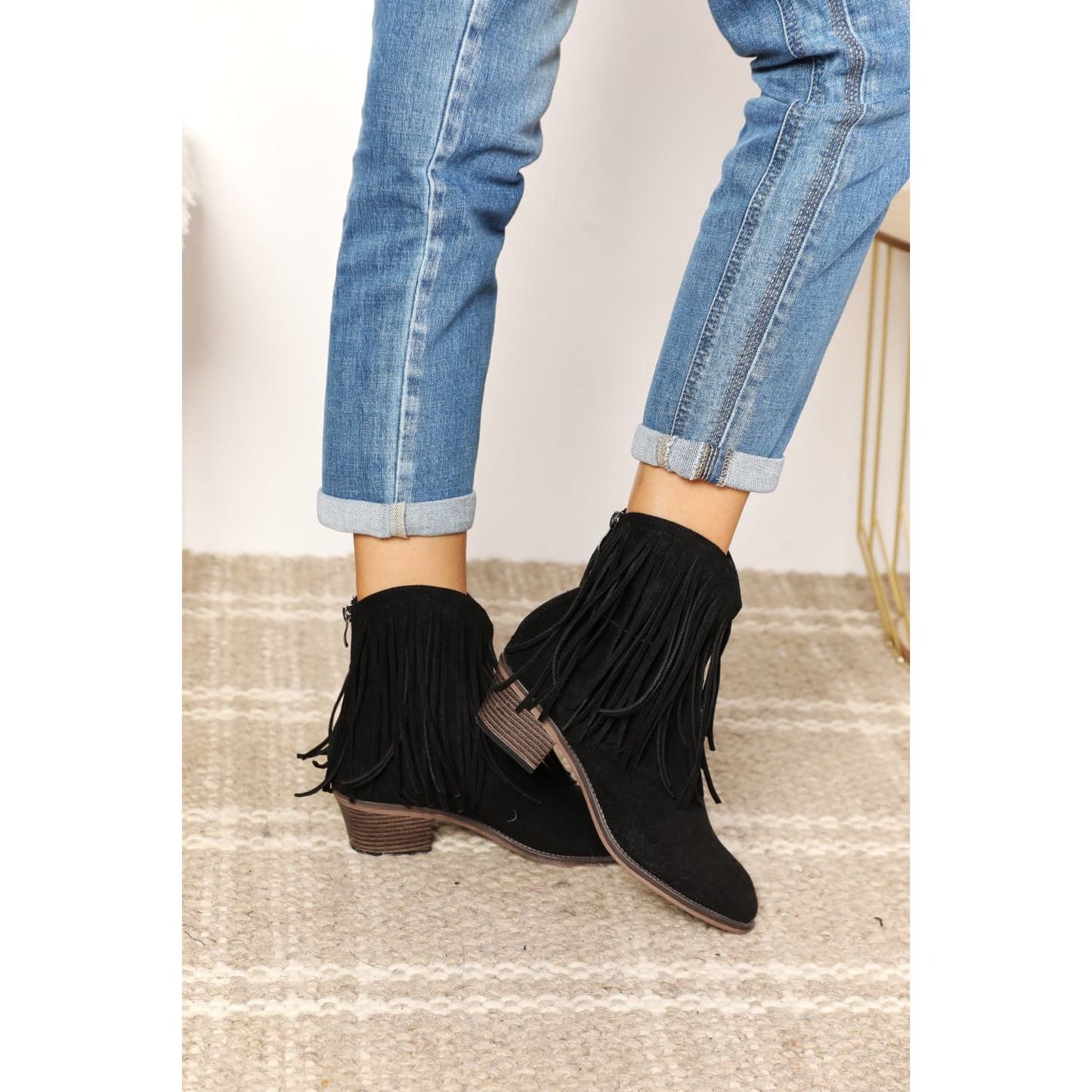 Legend Women's Fringe Cowboy Western Ankle Boots