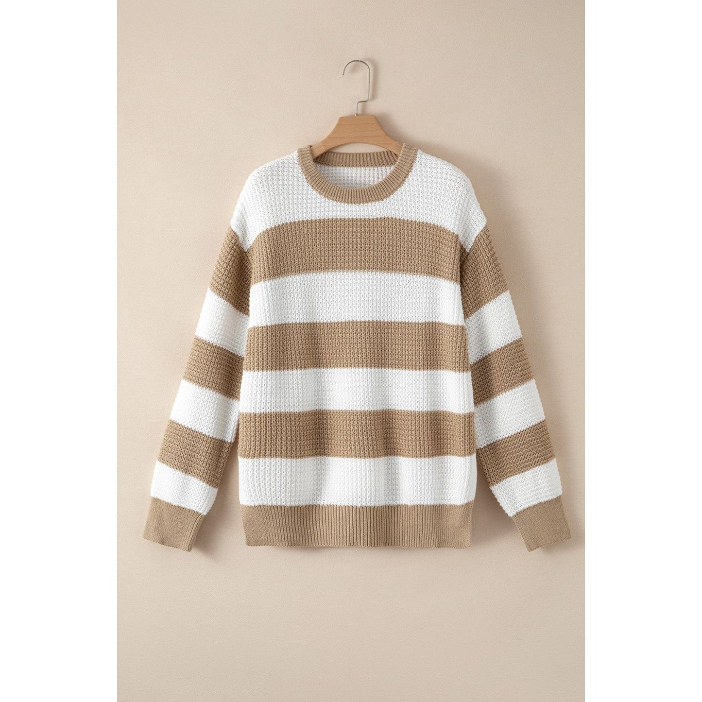 Color Block Round Neck Sweater