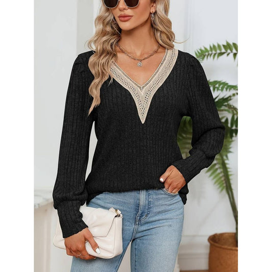 V-Neck Long Sleeve T-Shirt