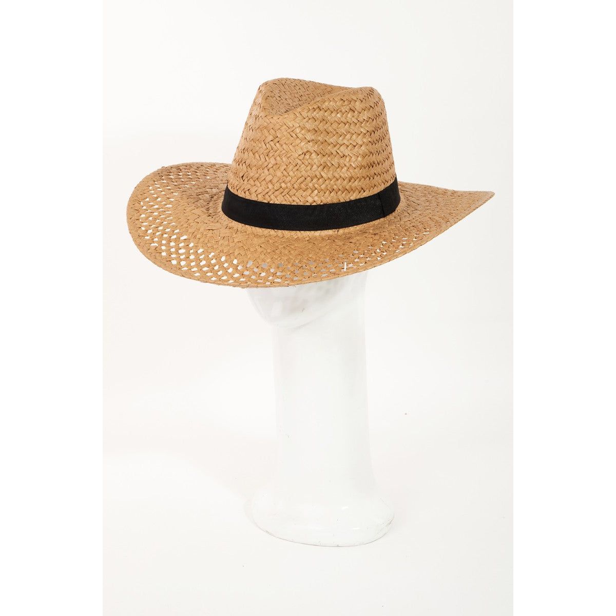 Fame Basket Weave Straw Sun Hat