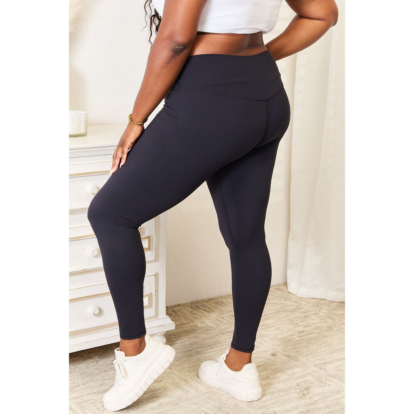 Double Take Wide Waistband Sports Leggings