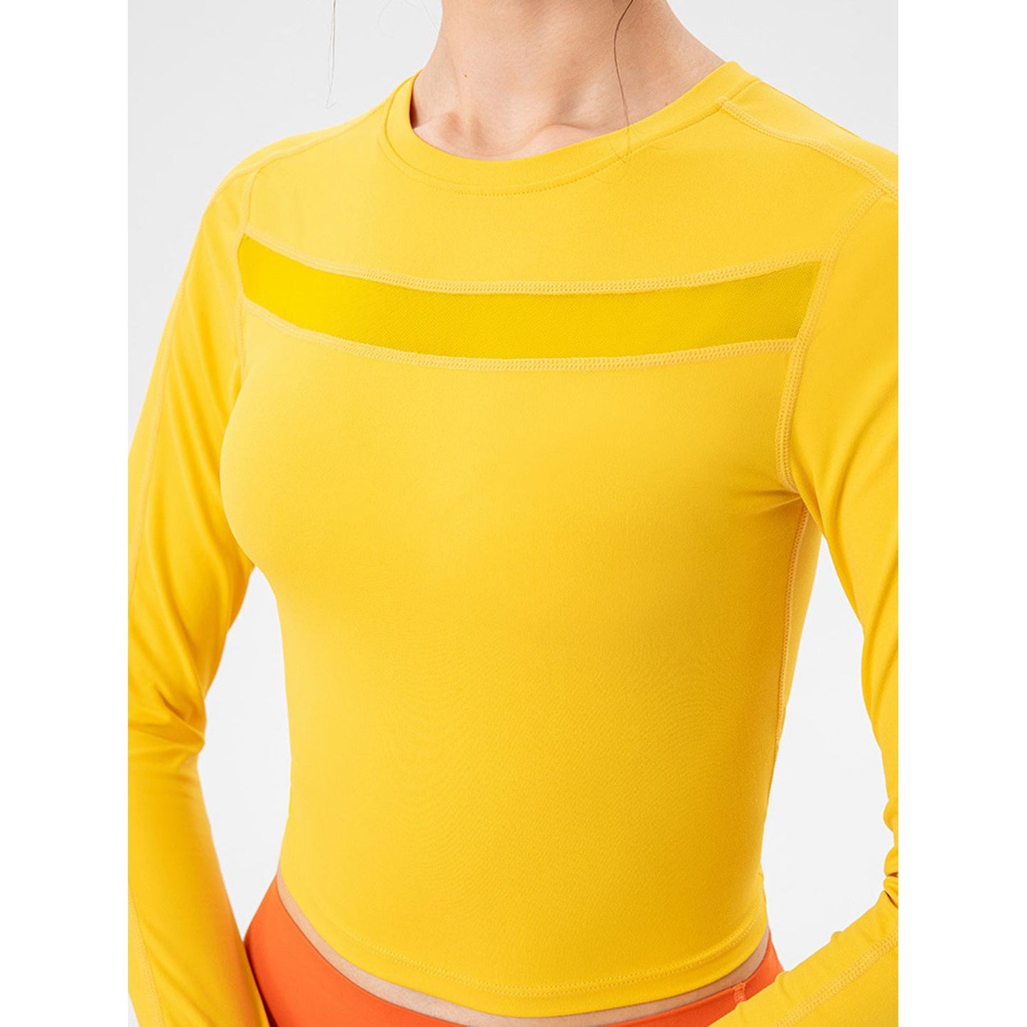 Round Neck Long Sleeve Active T-Shirt