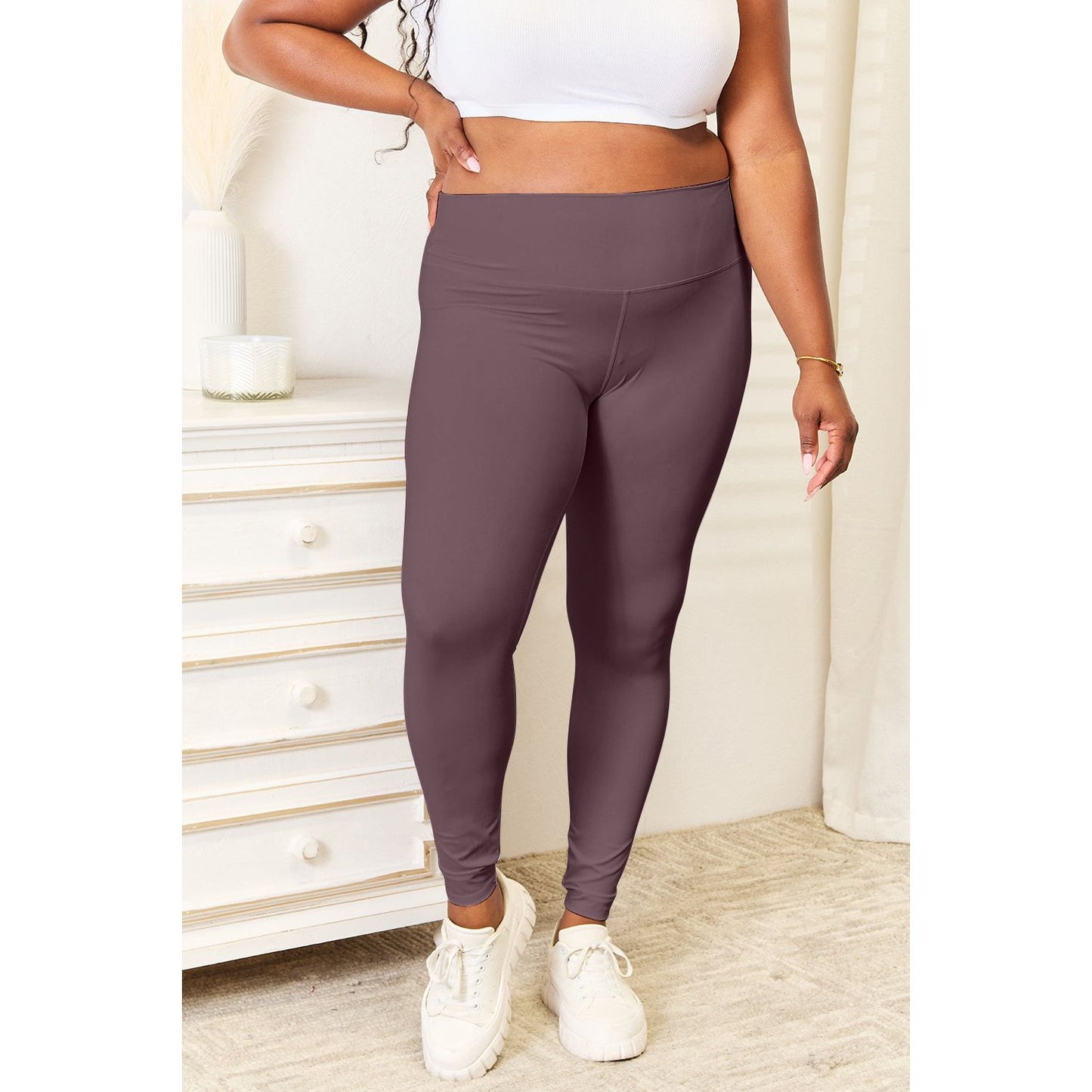 Double Take Wide Waistband Sports Leggings