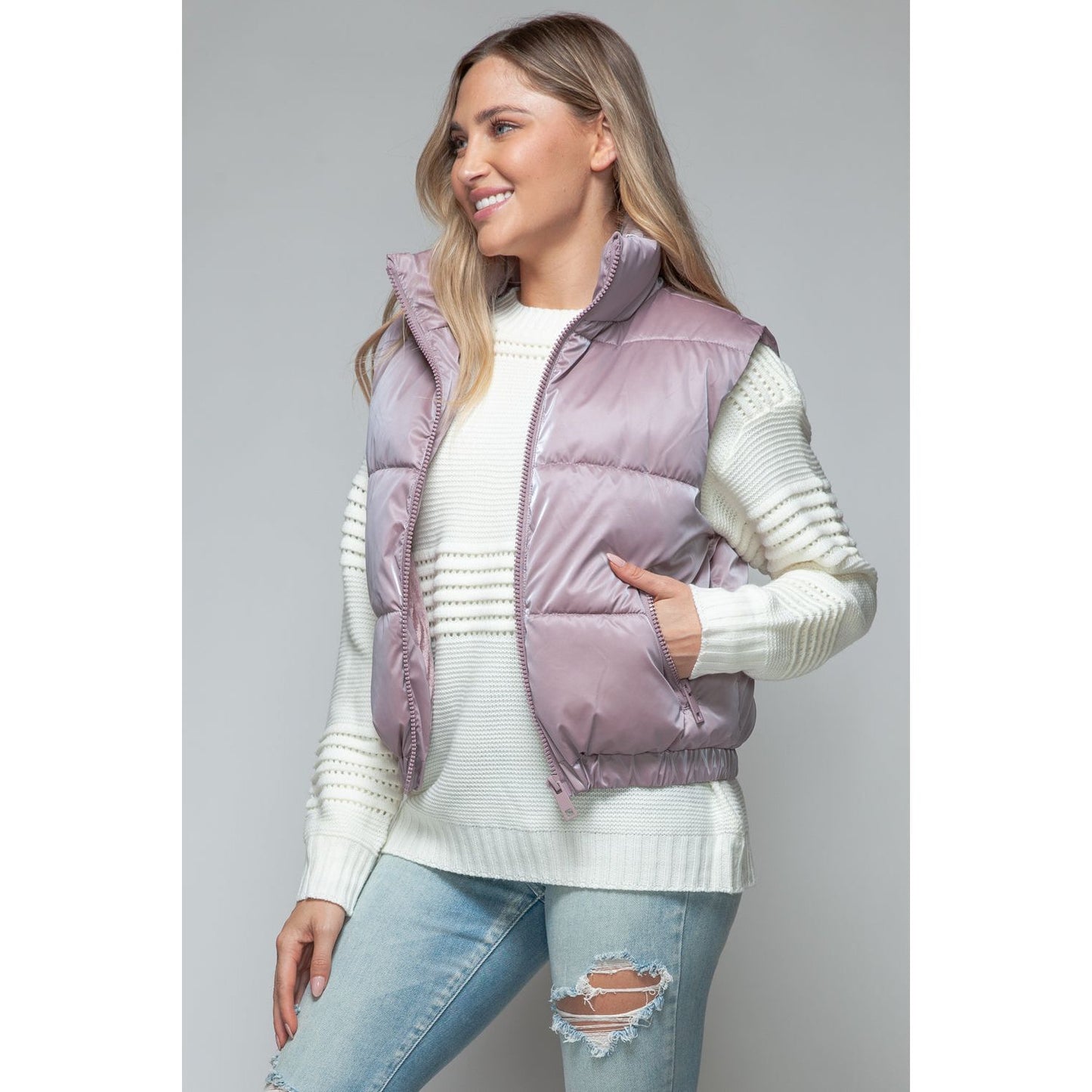 Snobbish Fine Fur Lining Quilted Vest