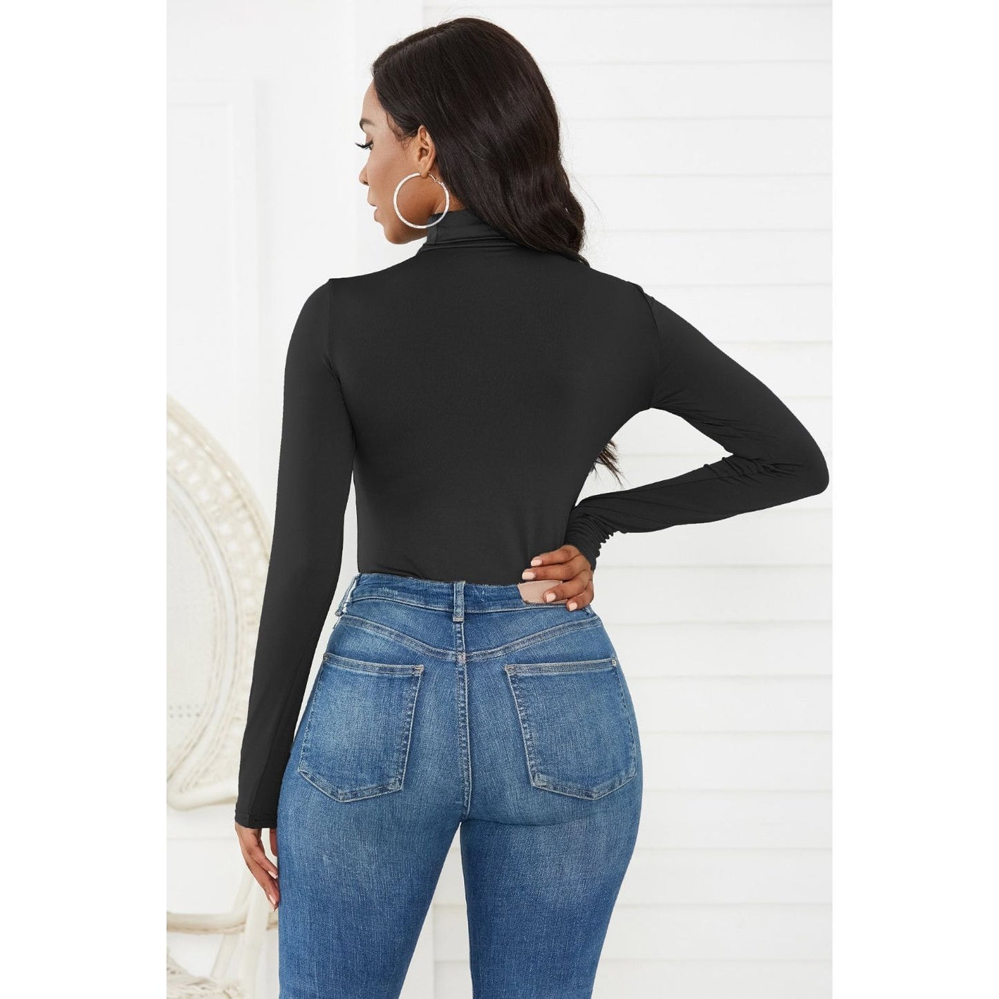 Turtleneck Long Sleeve Bodysuit