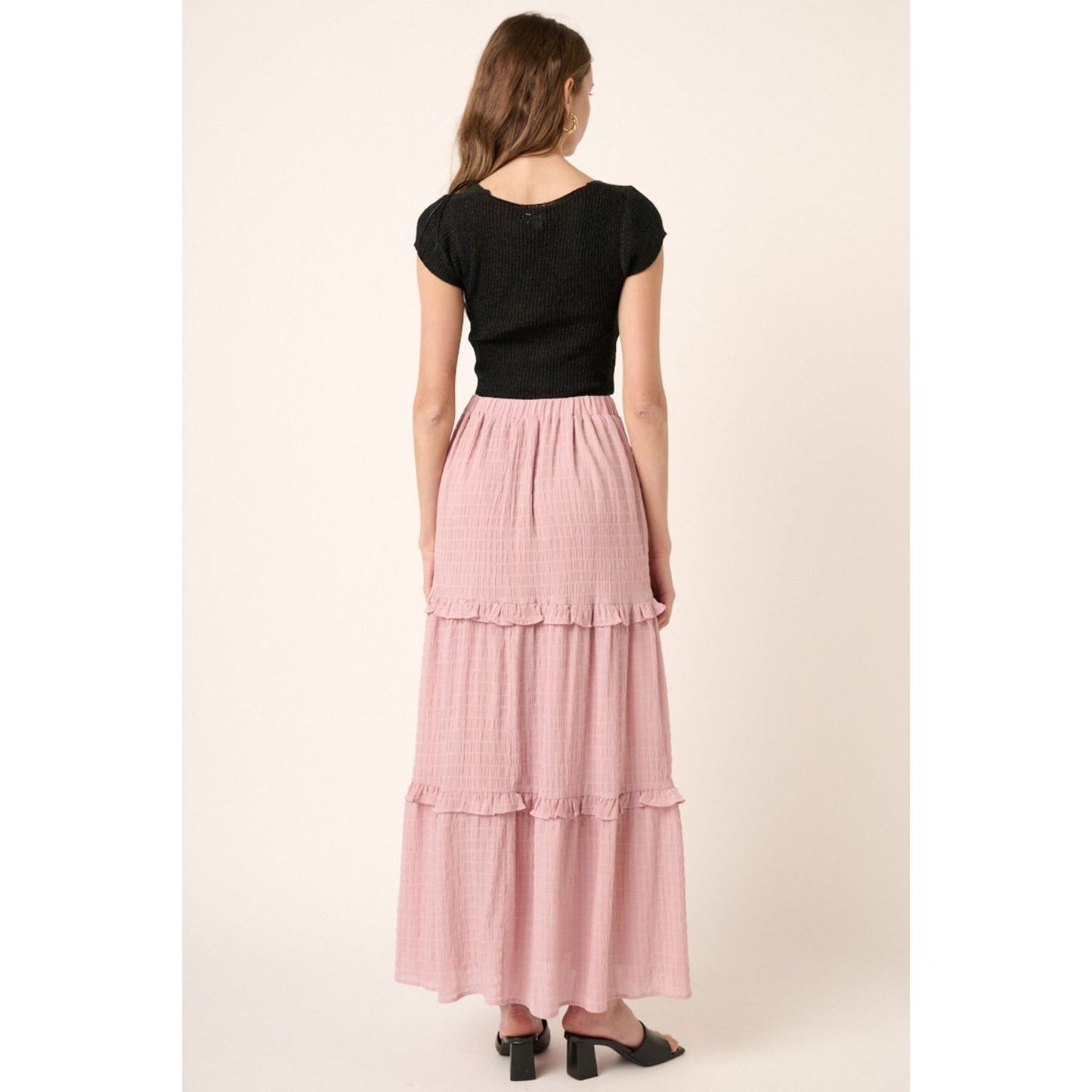 Mittoshop Drawstring High Waist Frill Skirt