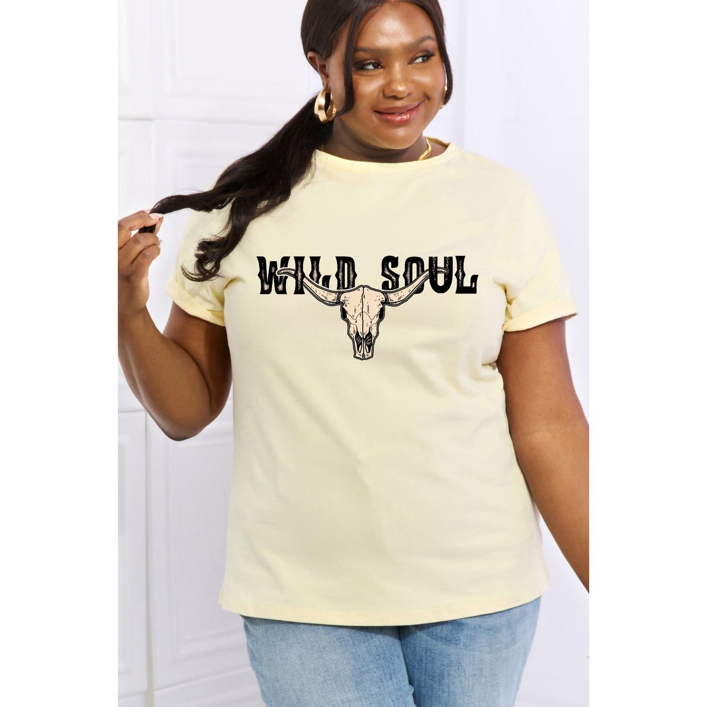 Simply Love Full Size WILD SOUL Graphic Cotton Tee