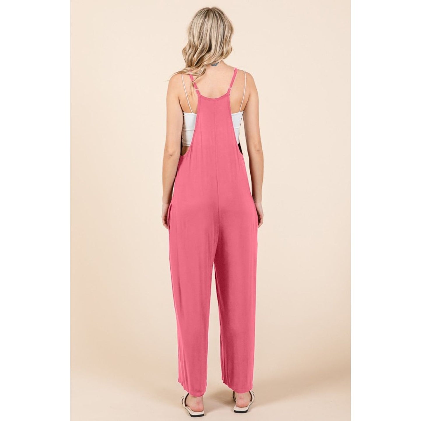 Culture Code Full Size Sleeveless Wide Leg Jumpsuit with Pockets